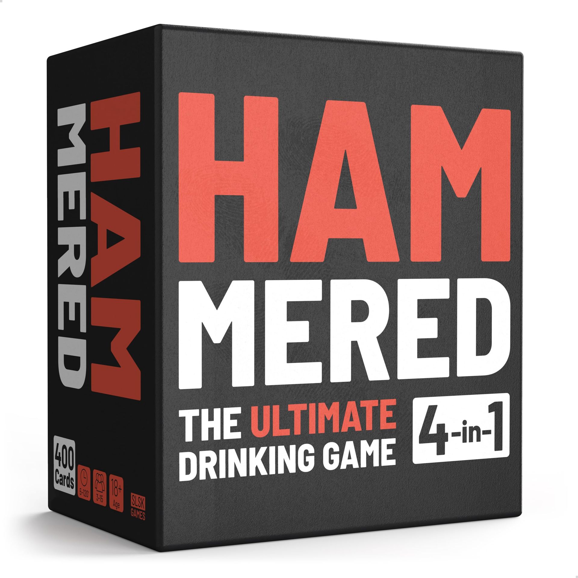 Hammered Ultimate Drinking Card Game with 400 Fun Dares, Challenges & Questions - Perfect for Parties & Nights In