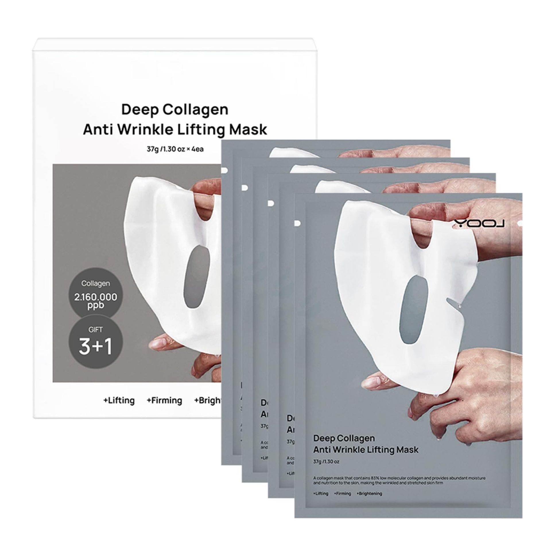 Deep Collagen Anti Wrinkle Lifting Mask - 4 PCS Collagen Mask Skincare - Collagen Face Mask for Hydrating & Anti Aging - Smooth Skin Collagen Mask Overnight Teenage Girls (8)