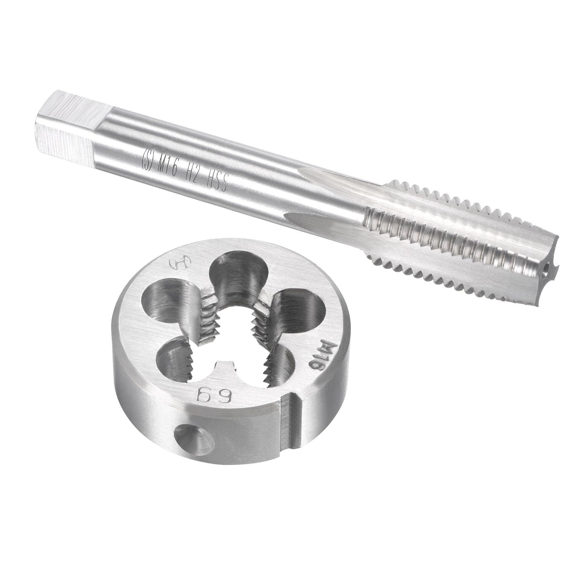 M16 x 2mm Metric Tap & Die Set for Thread Repair - Durable High-Speed Steel