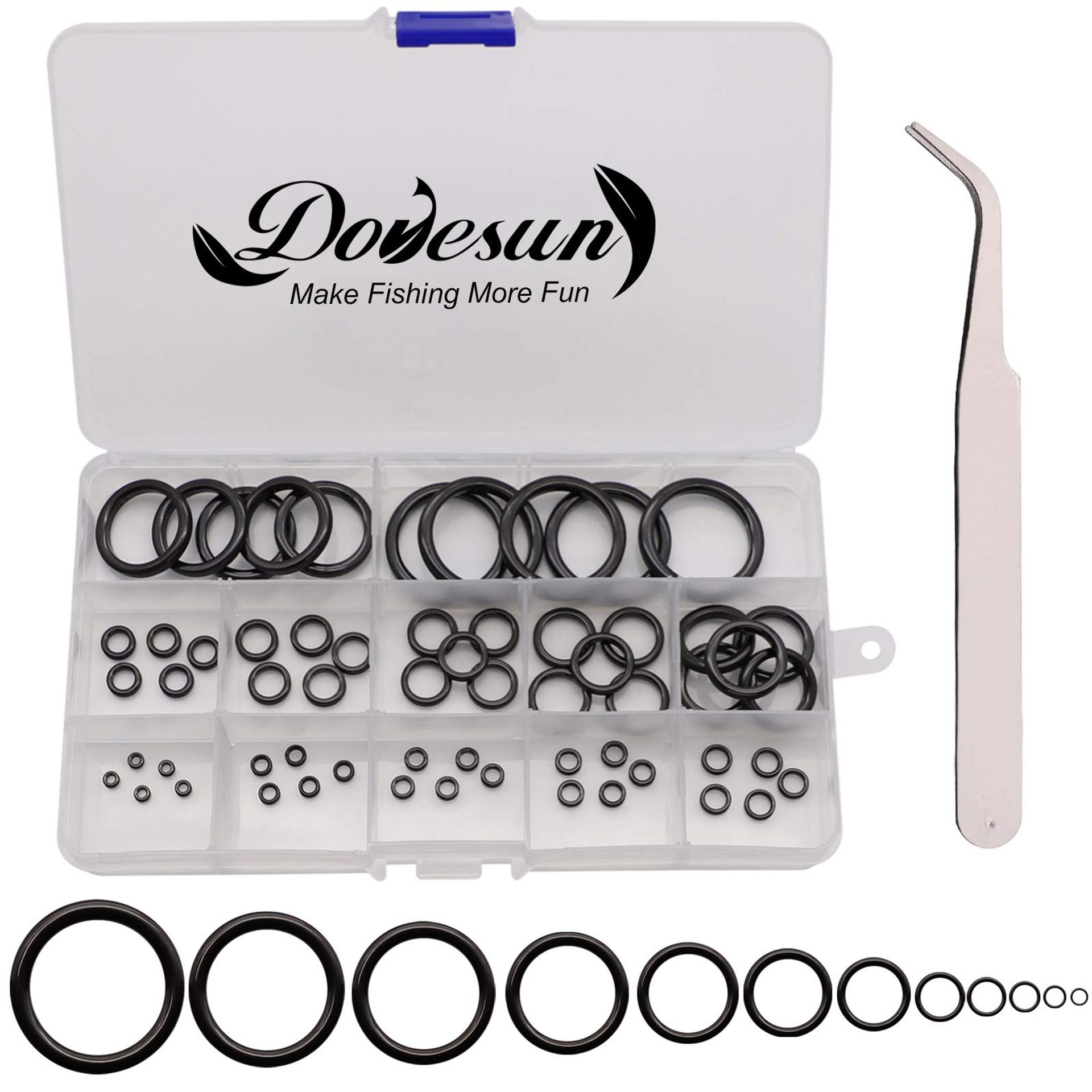 Dovesun Fishing Rod Repair Kit - 20PCS Ceramic Guides Ring 7# 7.1mm for Durable Performance