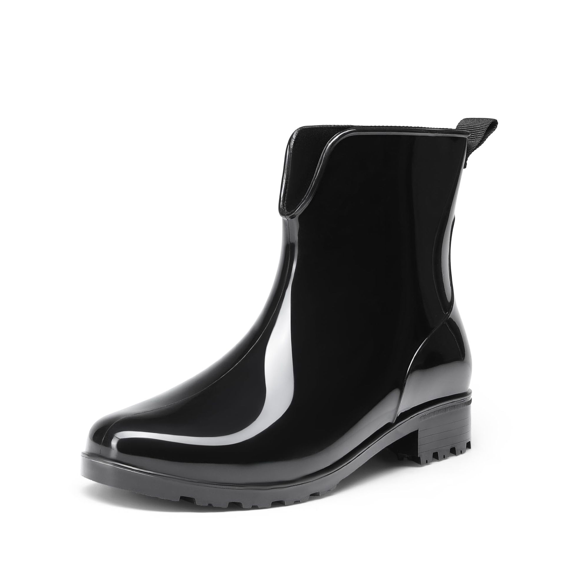 Women's Waterproof Chelsea Wellington Boots with Faux Fur Lining – Black Size 4.5 Outdoor Garden & Hiking Style