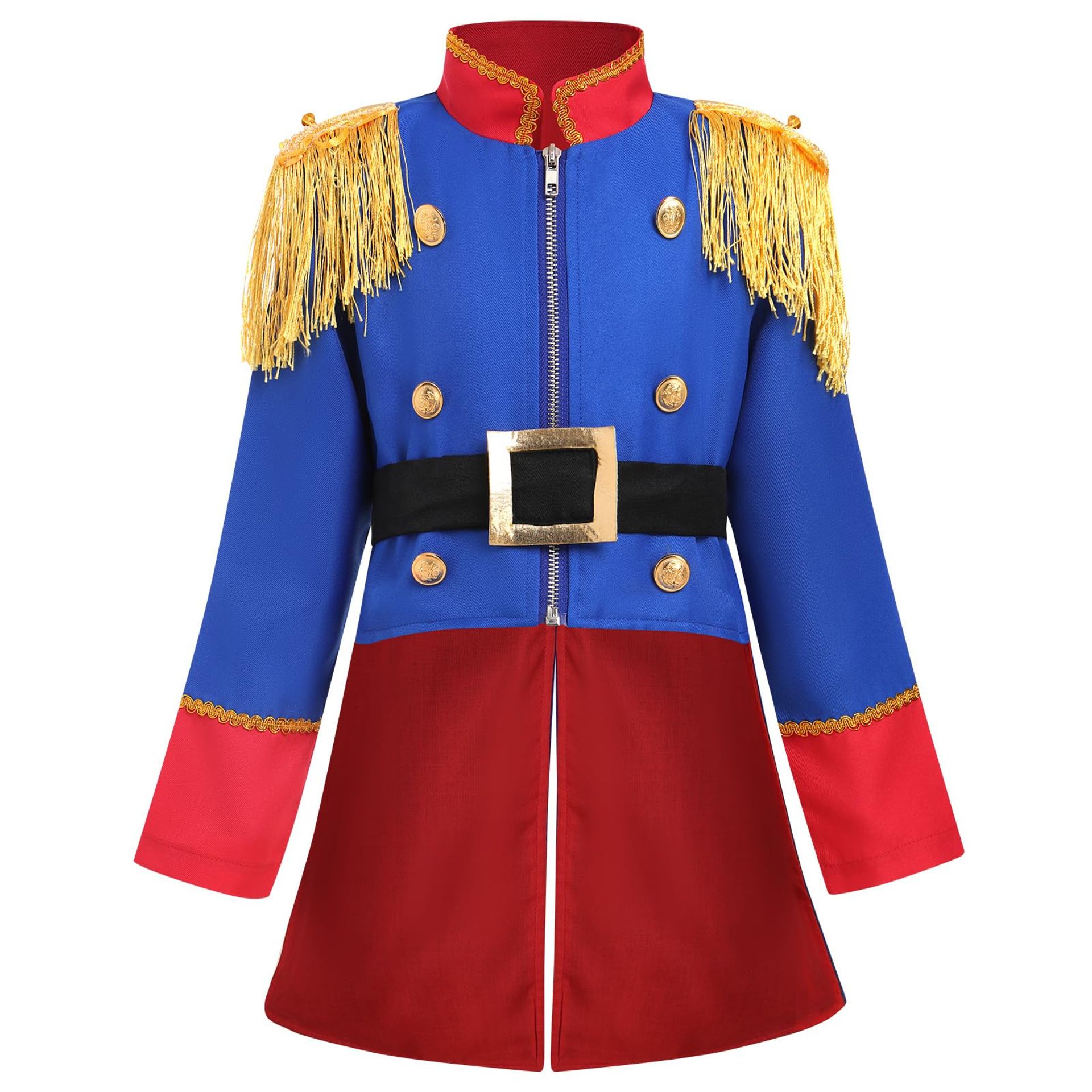 Boys Royal Guard Soldier Costume Fancy Dress Outfit for Parties & Cosplay - Blue Red 4-5 Years
