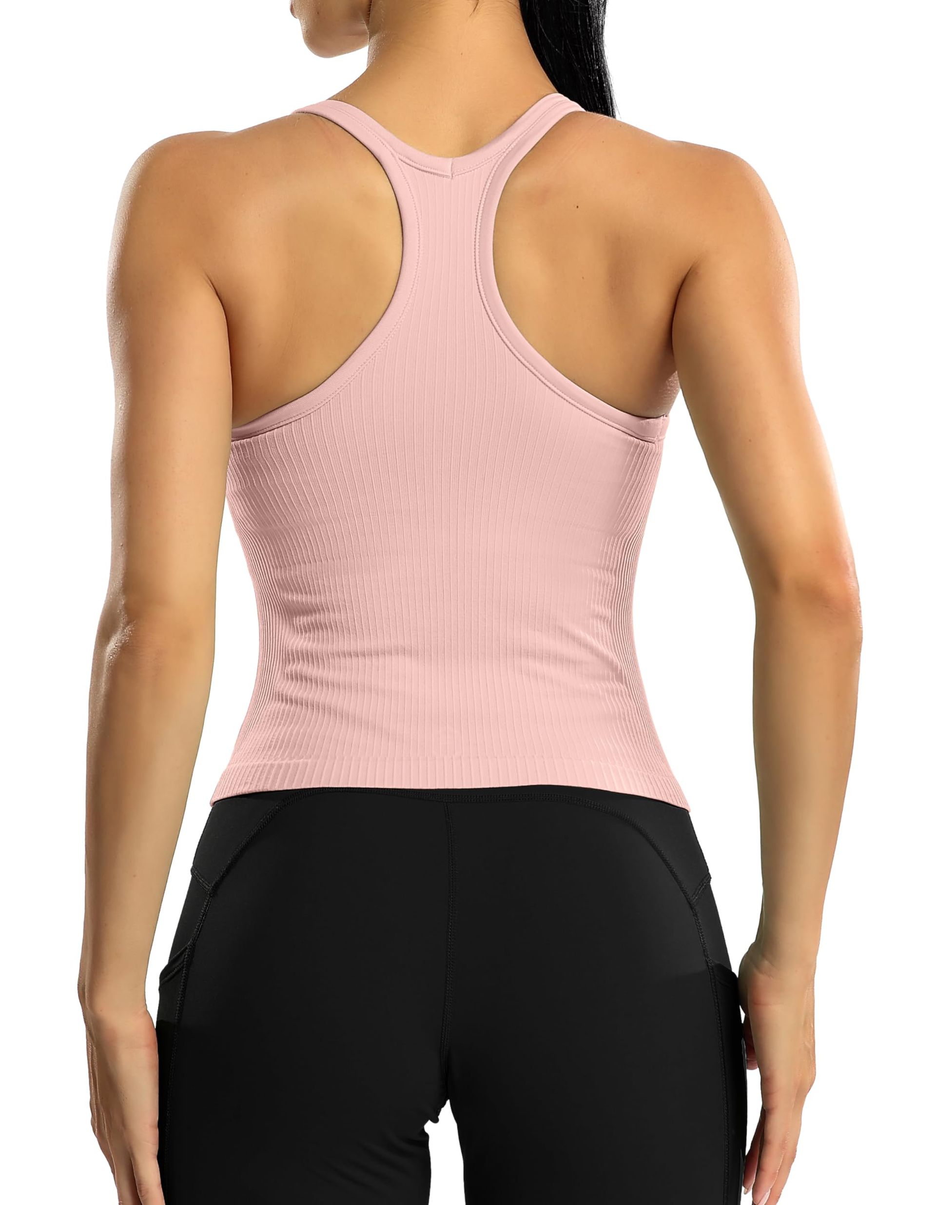 ATTRACO Women's Racerback Workout Tank Top with Built-In Bra - Ideal for Yoga, Gym, Running