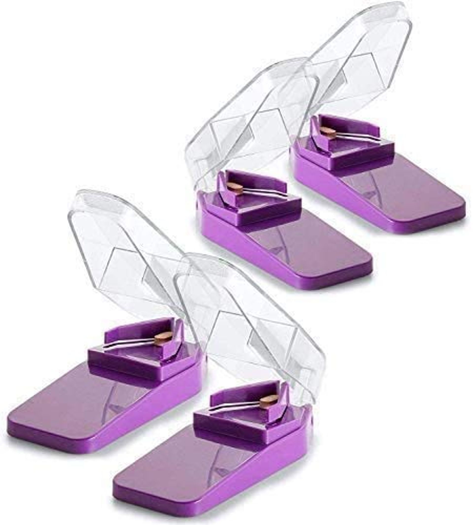Pill Splitters Pack of 4 - Precise V-Grip Cutters for Easy Pill Cutting & Storage