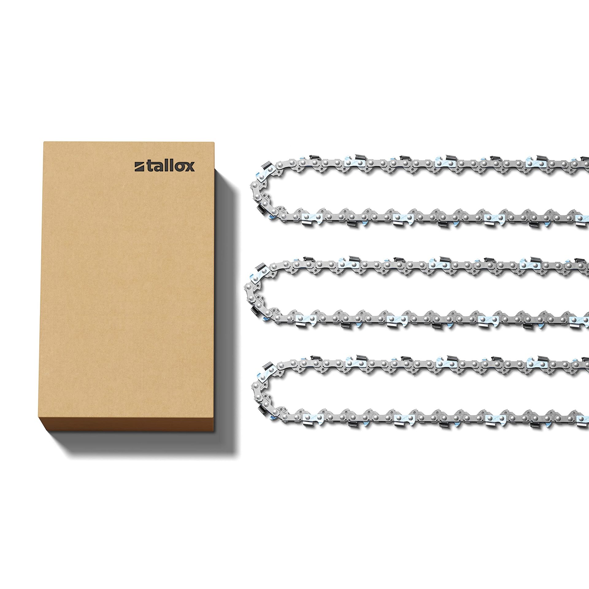Replacement Chainsaw Chains 3/8" Pitch .050" Gauge 52 Links 14" for Bosch, Dolmar, Hitachi, Husqvarna & More - Silver 14 inch