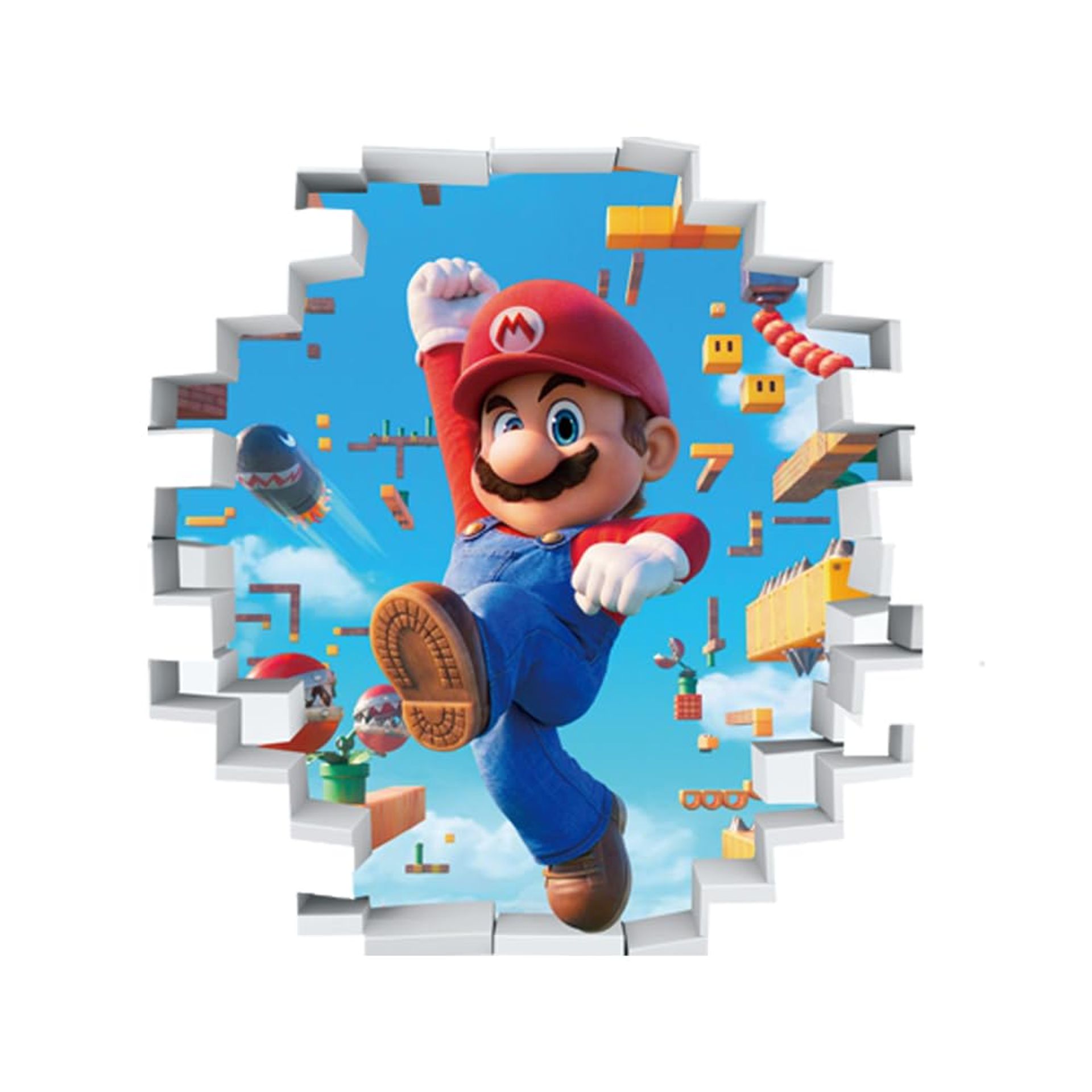 3D Game Wall Stickers for Boys - Self-Adhesive PVC Decals, Easy Application for Bedroom & Playroom Decor (43x50cm)