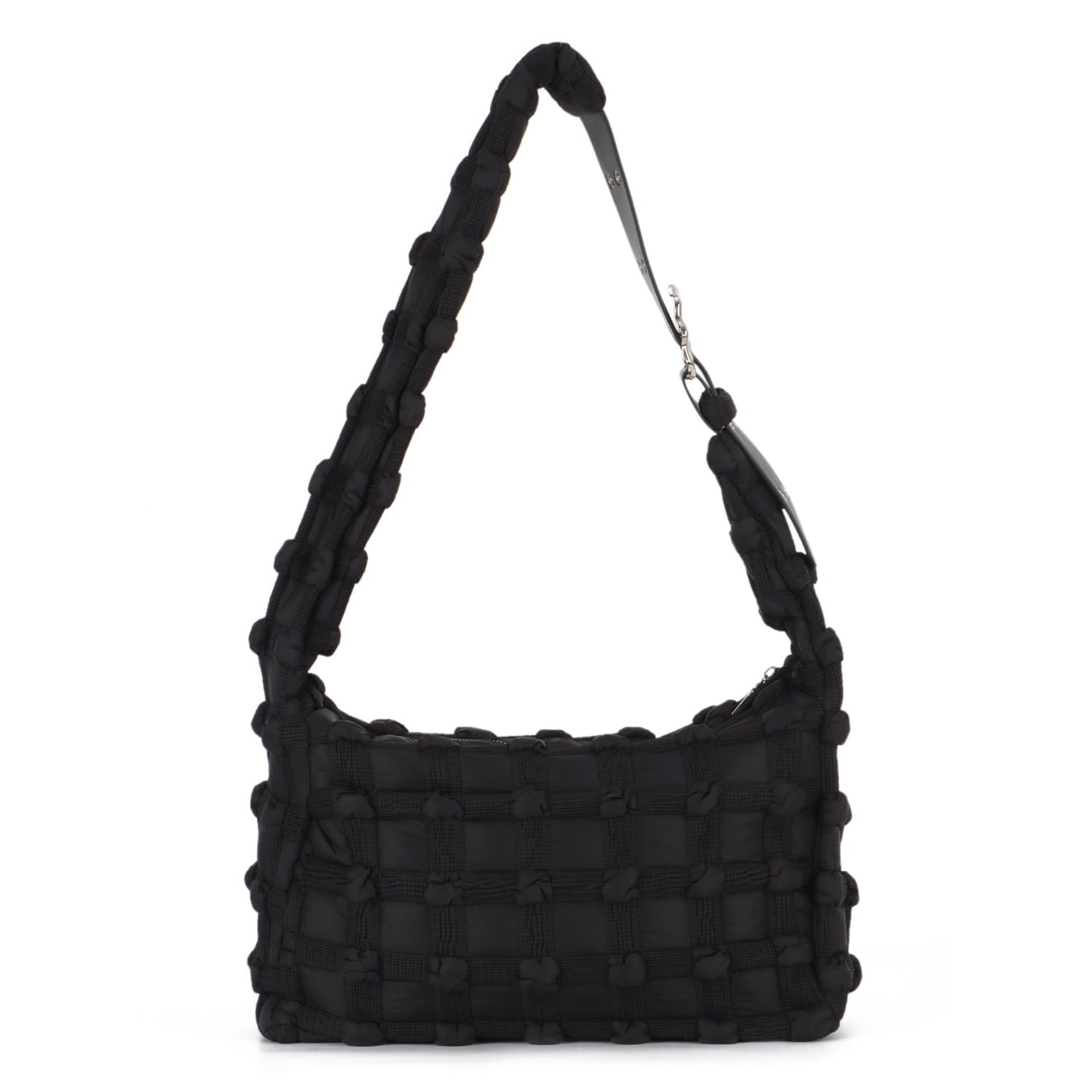 Women's Puffer Shoulder Bag Lightweight Quilted Bubble Crossbody Tote - Pink