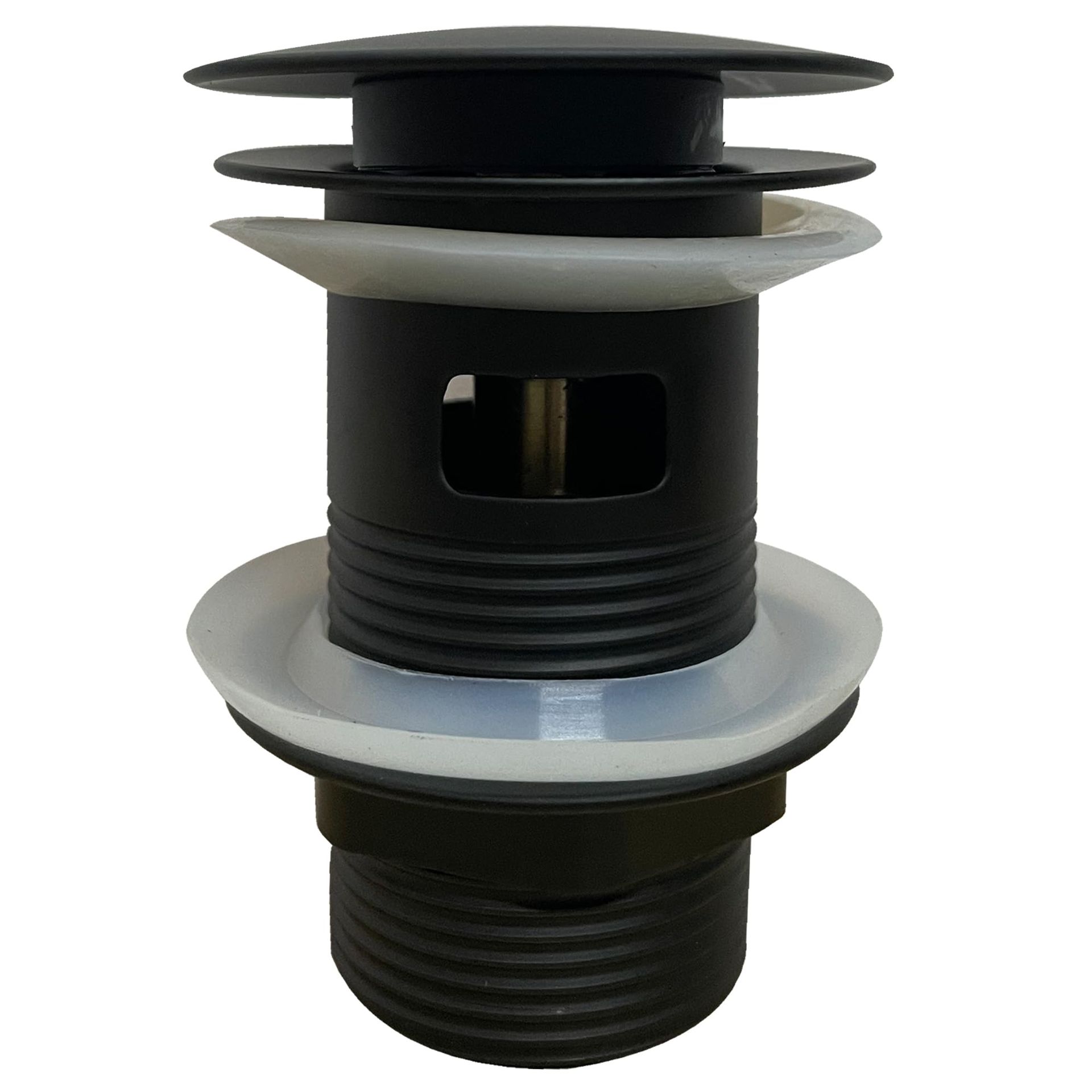 Gold & Black Pop-up Basin Waste with Overflow - Easy Clean & Operate, Durable Brass & Steel