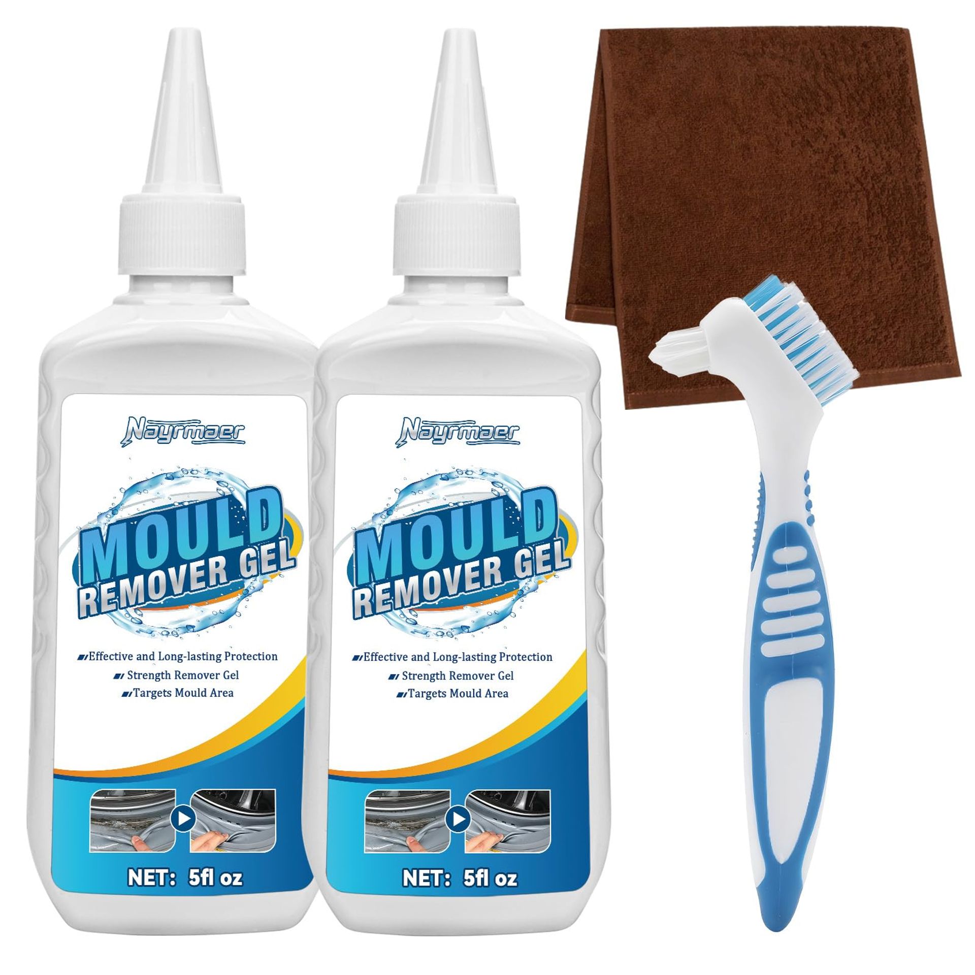 Effective Mould Remover Gel for Kitchen & Bathroom - Deep Cleaning, Long-lasting Protection, 2-Pack