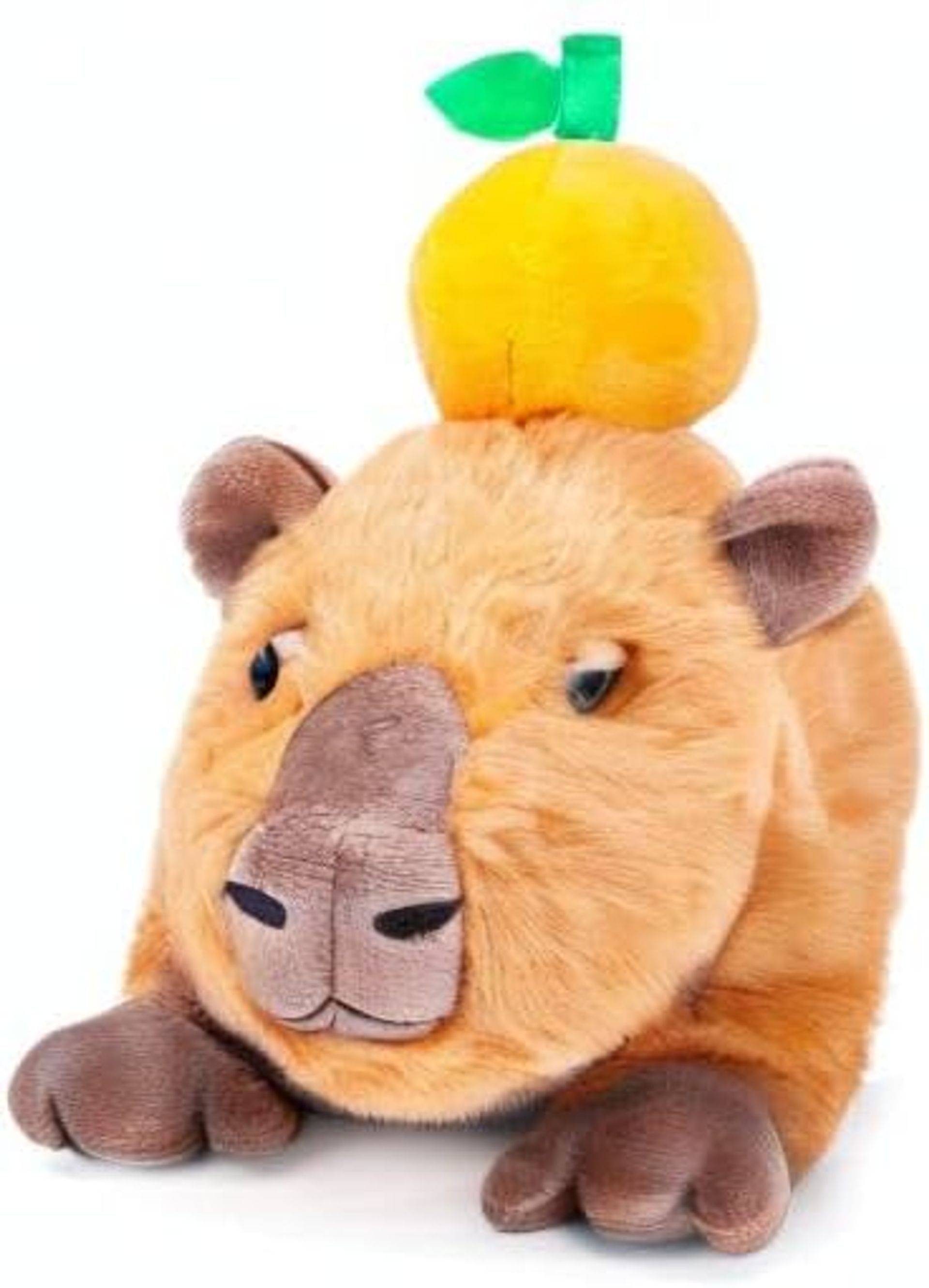 Simulation Capybara Plush Toy 31cm Realistic Soft Stuffed Animal Gift - Orange 31cm