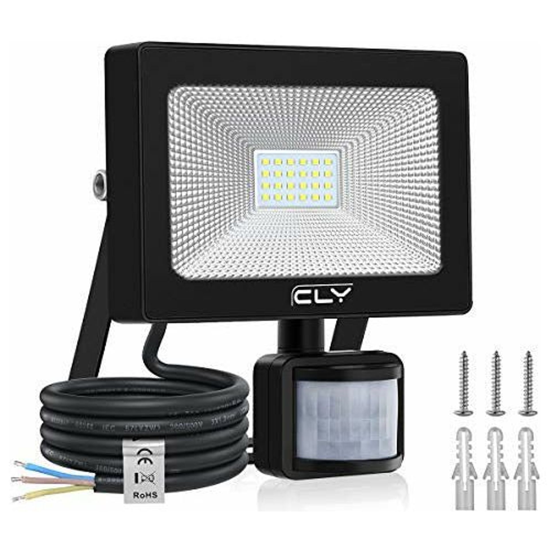 25W LED Security Light with Motion Sensor, 2100 Lumen, IP66 Waterproof for Outdoor Use