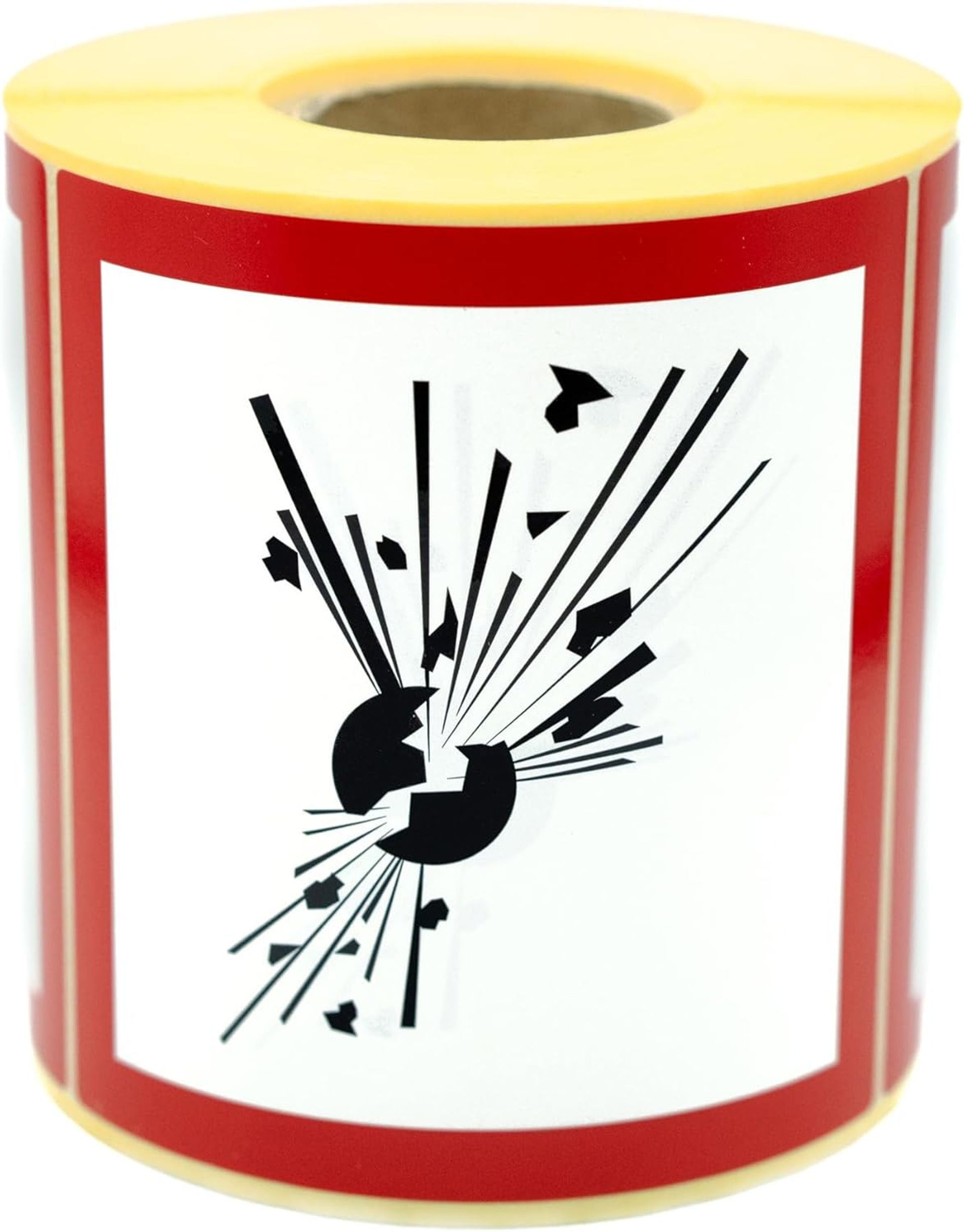 GHS Symbols Hazardous Goods Labels 500 Pack, Explosion Hazard, 100x100mm