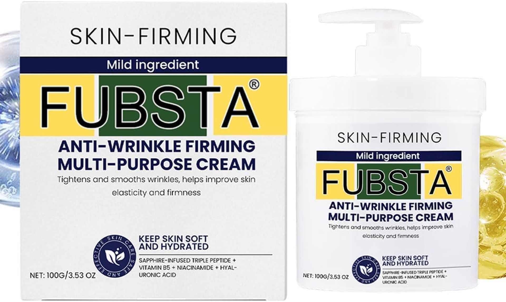 Fubsta Advanced Firming Anti-Wrinkle Cream - Restores Skin Elasticity, 100ml, All Skin Types