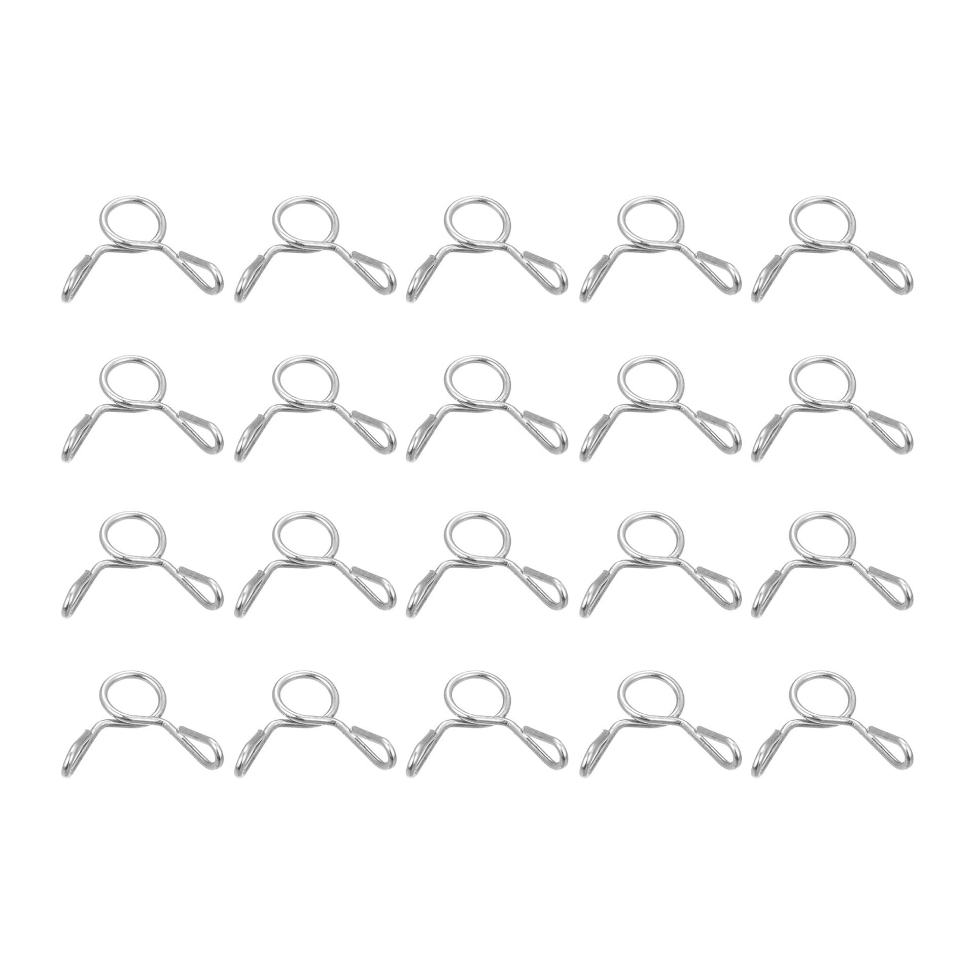 100pcs Stainless Steel Fuel Line Hose Clips for Motorcycles & Scooters - 3mm ID, 4-4.5mm OD