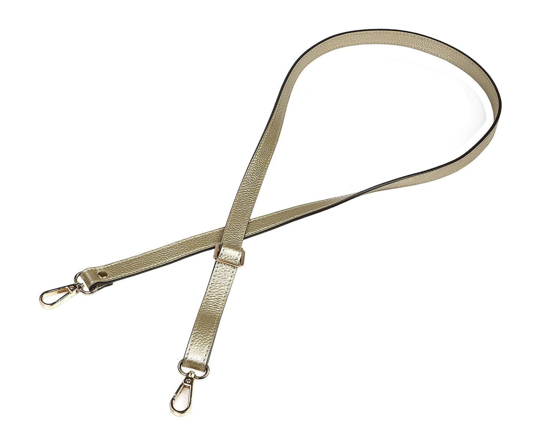 Leather CrossBody Strap Replacement, Adjustable 0.7" Wide, 26-51" Long, Gold - Perfect for Bags & Purses