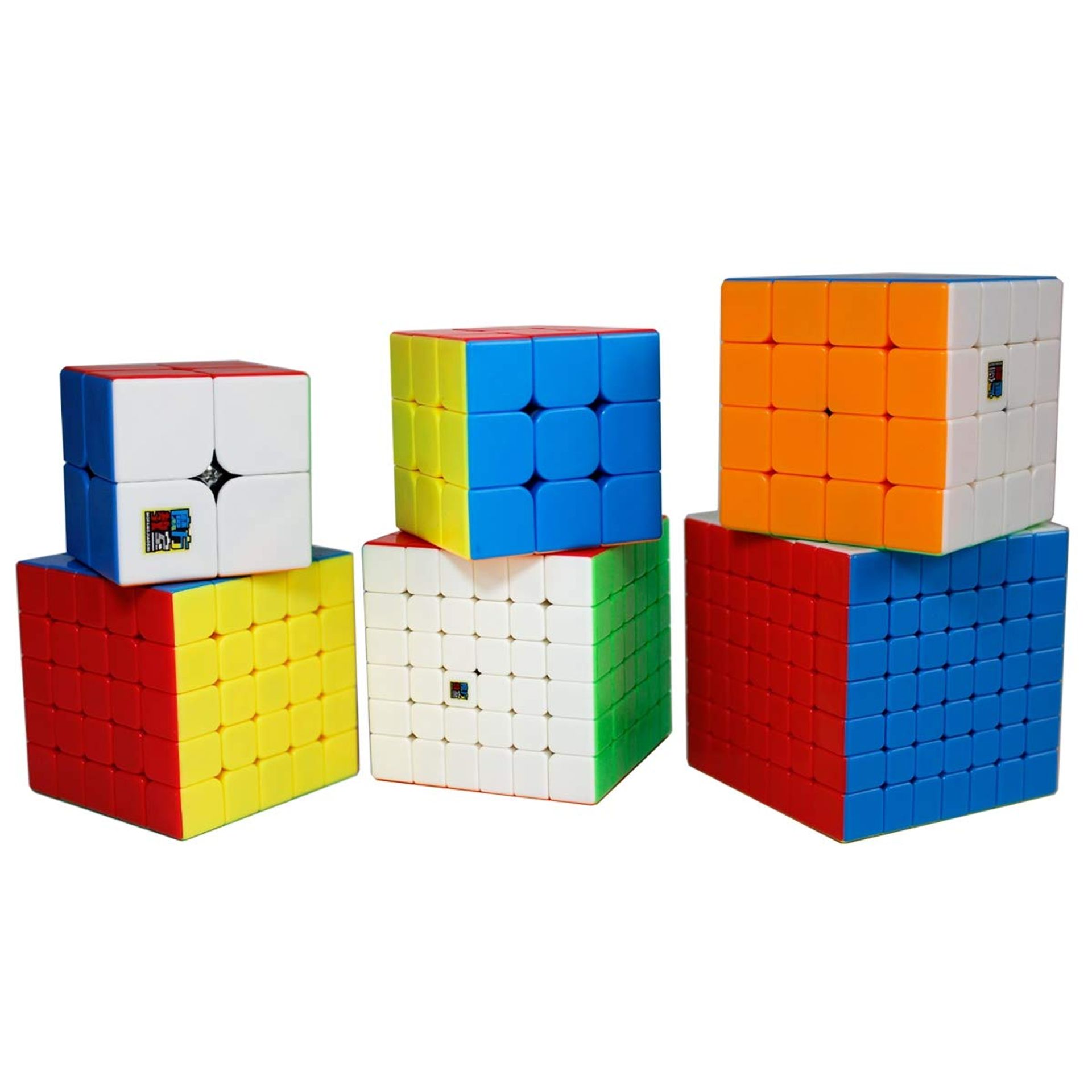 Magic Cube Bundle Set 2x2 3x3 4x4 5x5 6x6 7x7 Smooth Speed Puzzles Gift Pack - Stickerless Multi Size