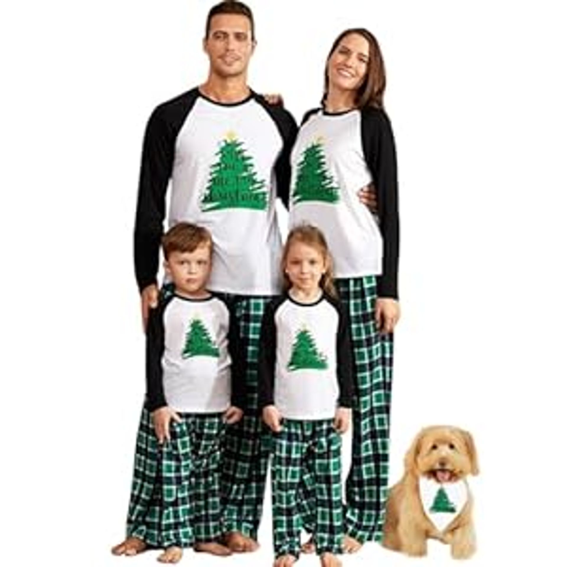 IFFEI Christmas Pyjamas Matching Family Pajamas Sets Xmas Pjs Tree Print