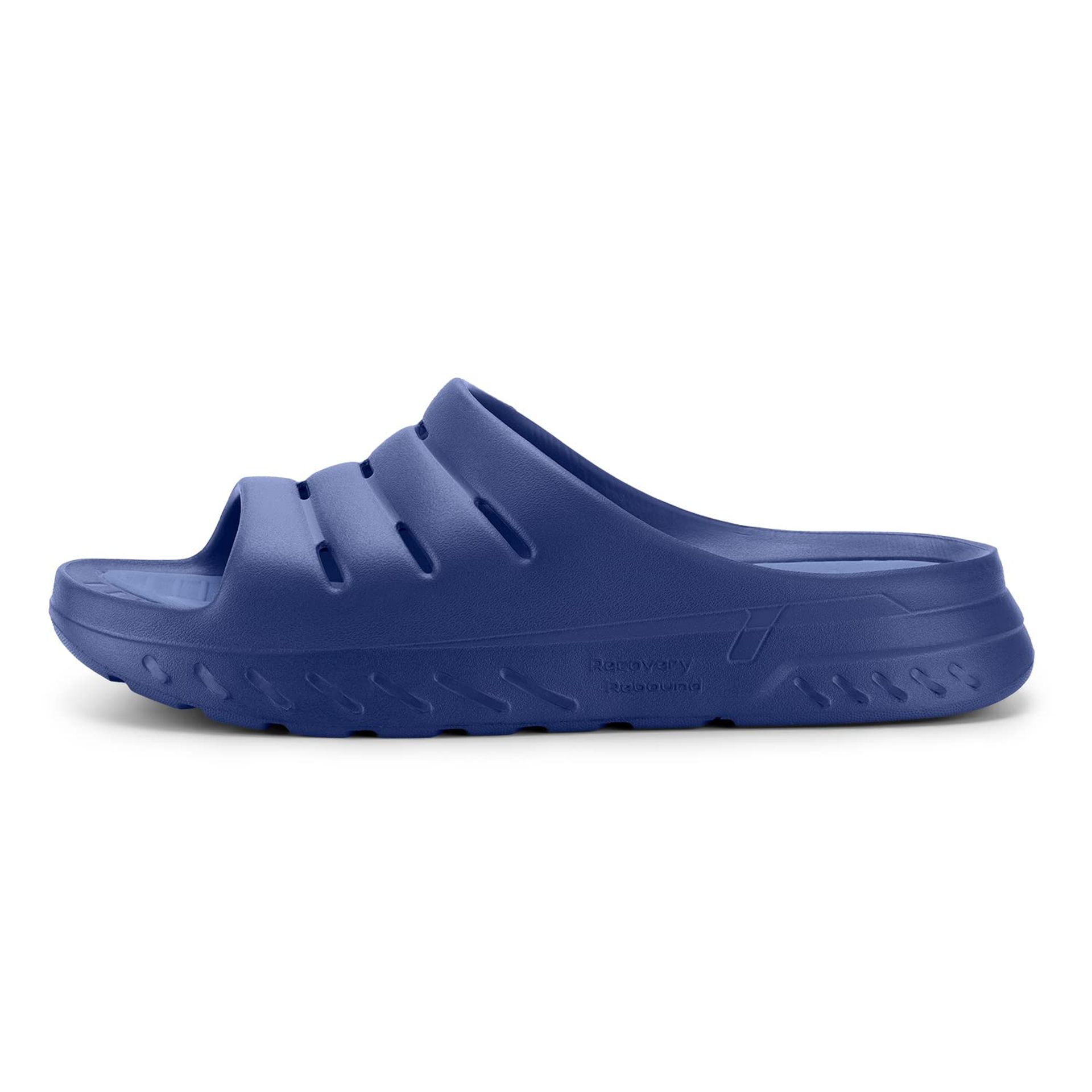 FitVille Mens Wide Fit Slide With Arch Support, Recovery  display picture 3