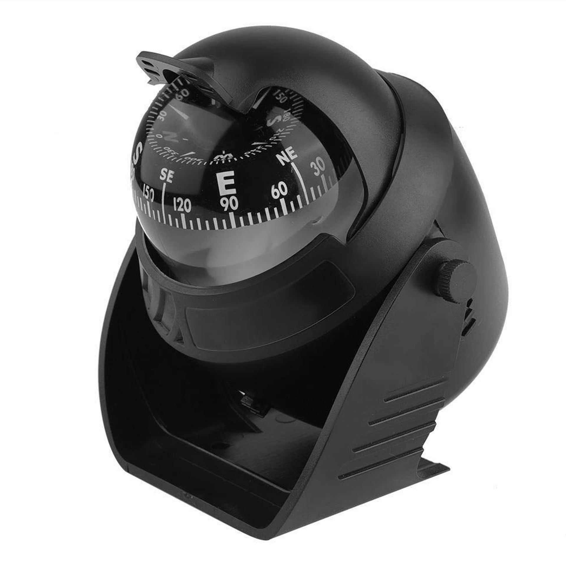 Portable Ball Compass with Self-adhesive Dash Mount for Cars, Boats, and Trucks - Precise Navigation Tool