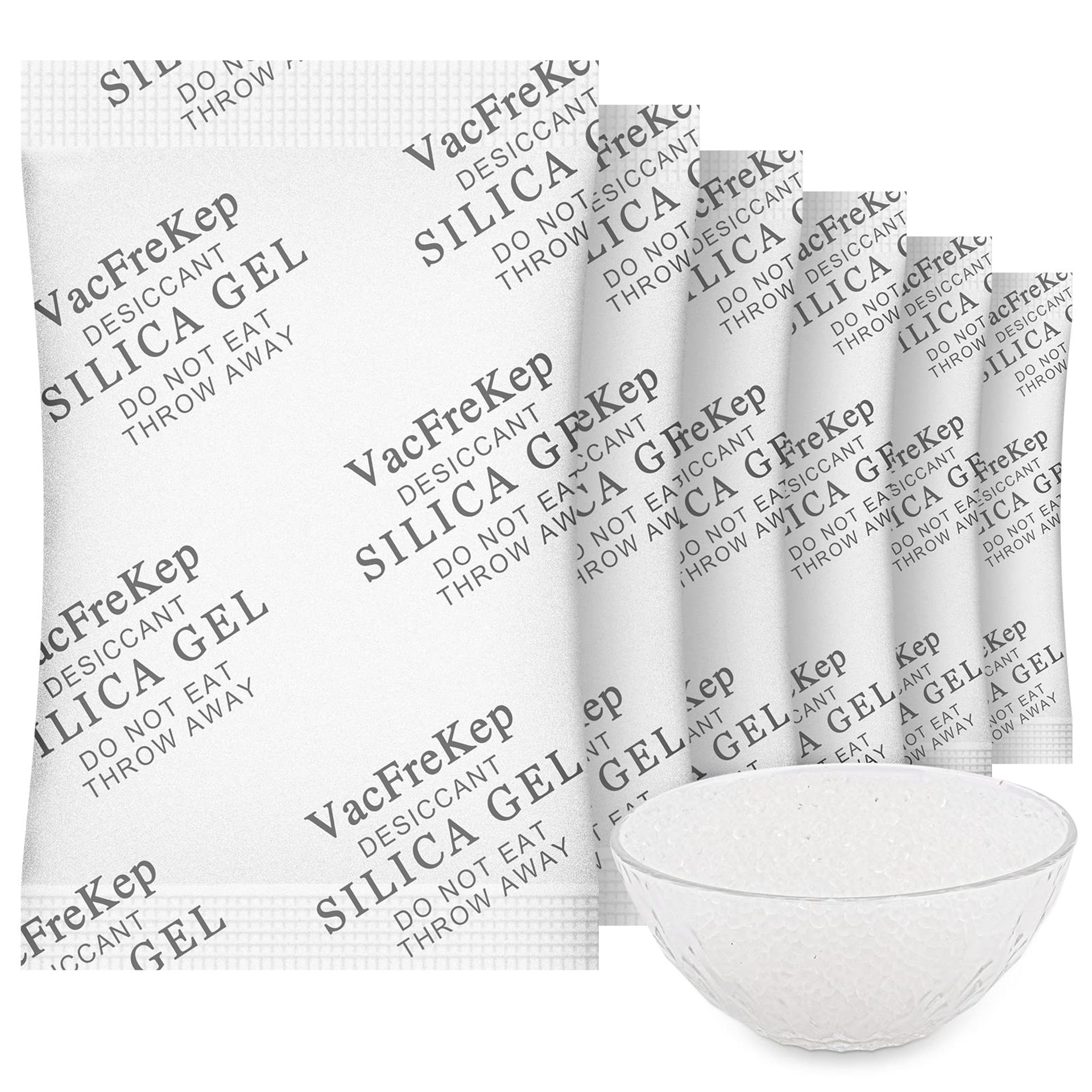 VacFreKep 50 Grams 30 Pieces Silica Gel Silica Gel Sachets Sachets Desiccant Moisture Absorber Desiccant, Silica Bags Desiccant Bags Equivalent