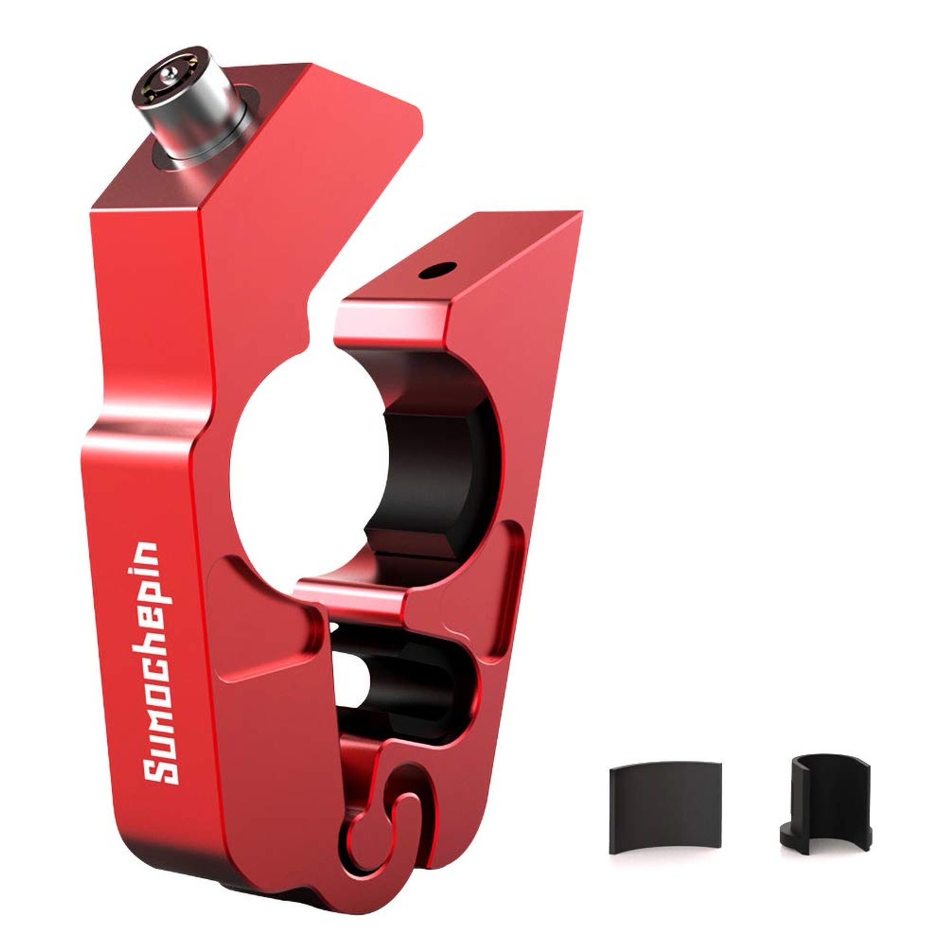 Motorcycle Handlebar Lock Universal Security Device for Bikes, Scooters & ATVs - Red