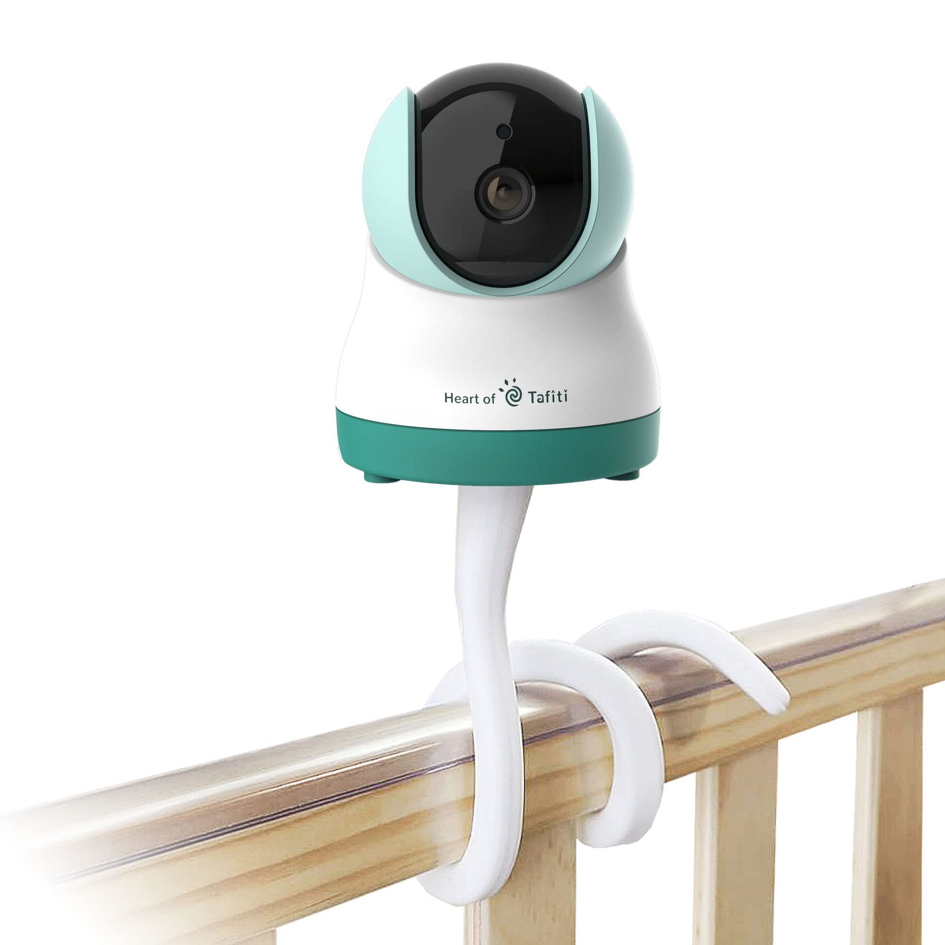 Baby Monitor Mount - Flexible Holder, 1/4" Screw Compatible with Babystar, VTech, Nanit, Motorola & More, Secure & Adjustable, No Tools or Wall Damage, White