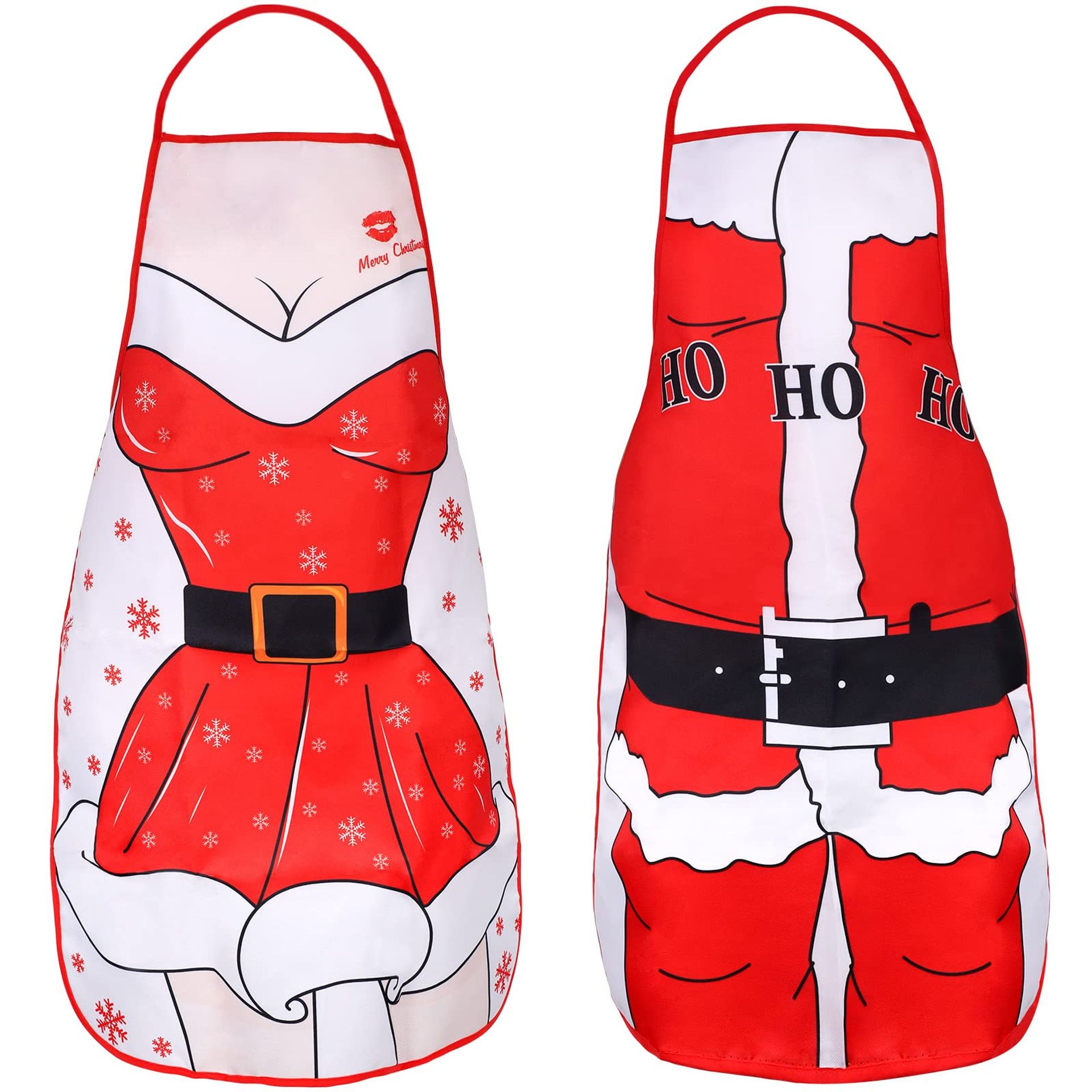 Wisolt Christmas Aprons for Women Christmas Gifts for Women Couples Christmas Gifts Couples Gifts for Her Funny Aprons for Women Novelty Apron Waterproof Apron Boyfriend Christmas Gifts for Him