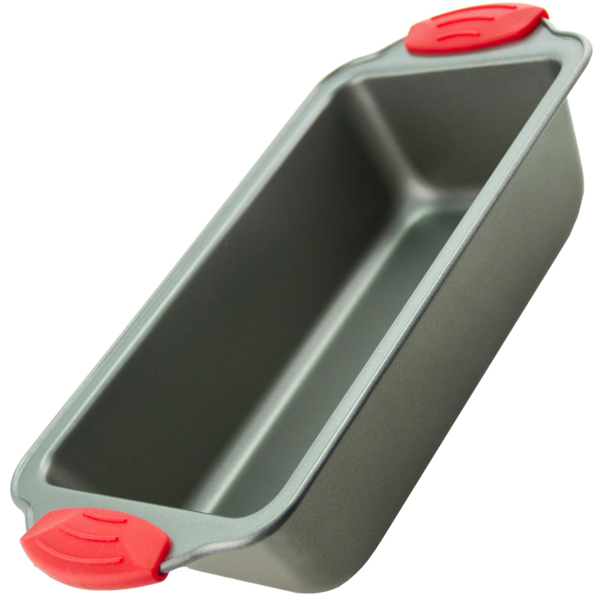 Non-Stick Steel Loaf Baking Pan with Silicone Handles – 8.5 Inch Easy Release Banana Bread Tin