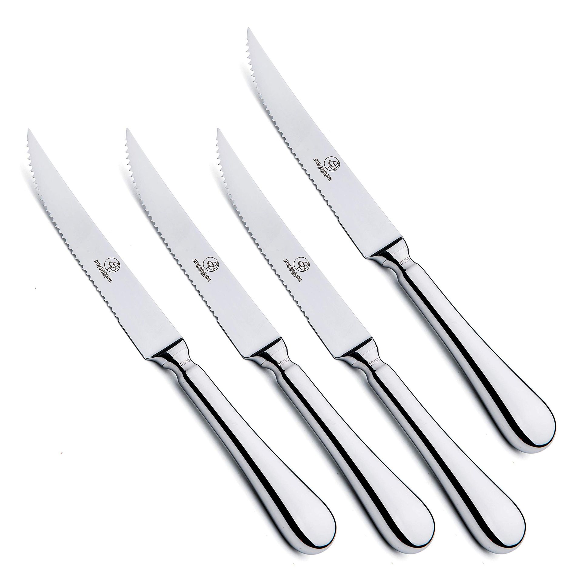 Premium Steak Knife Set of 4 with INOX Handles - Perfect for Elegant Dining
