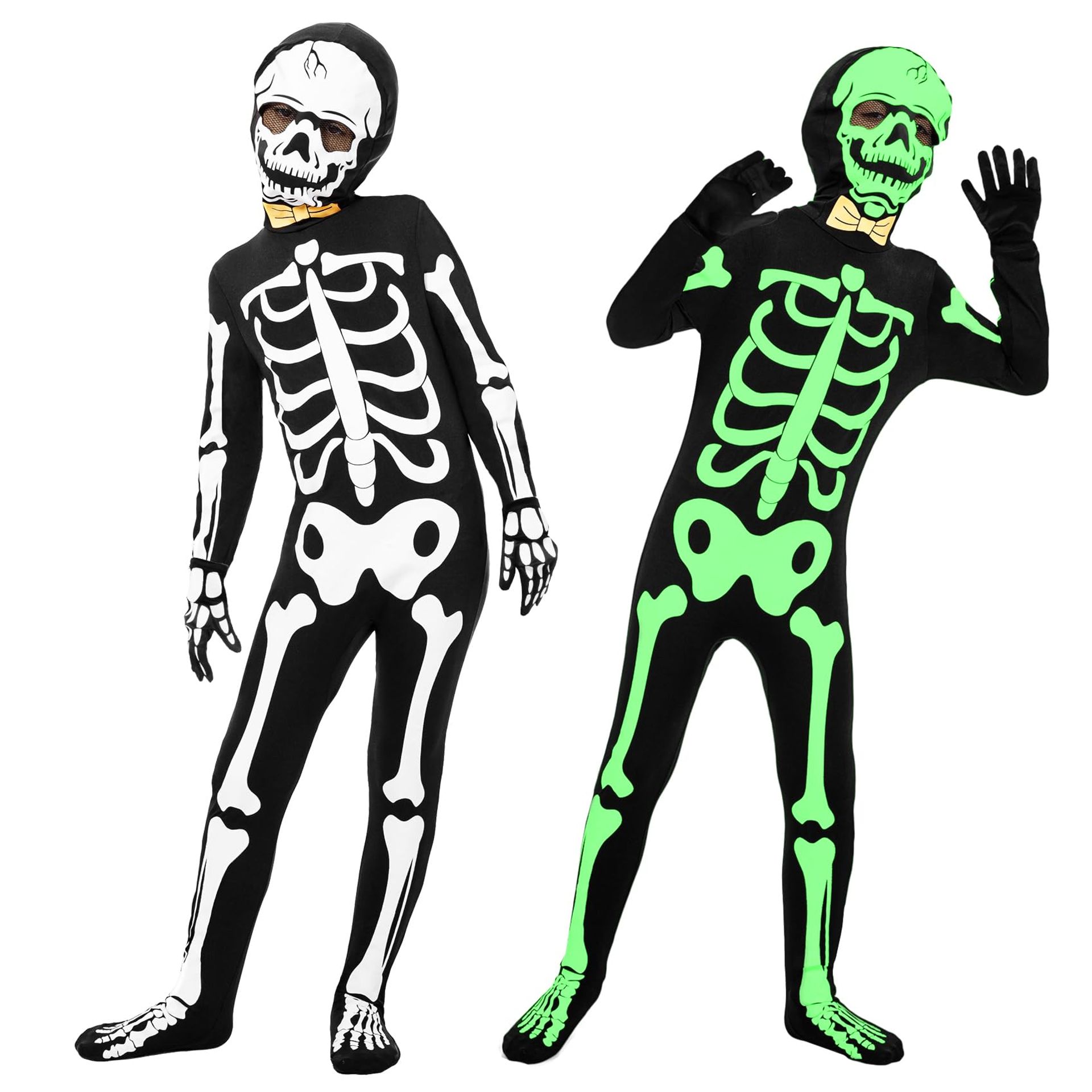 Skeleton Kids Costume for Halloween - Spooky Fancy Dress for Boys & Girls, Age L, Affordable Fun