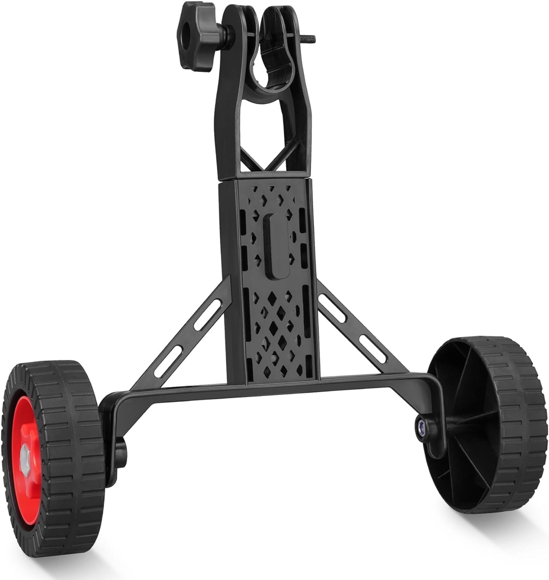 String Trimmer Support Wheel Attachment Adjustable Design for 25/26/28mm Shaft Tubes - Black 25mm