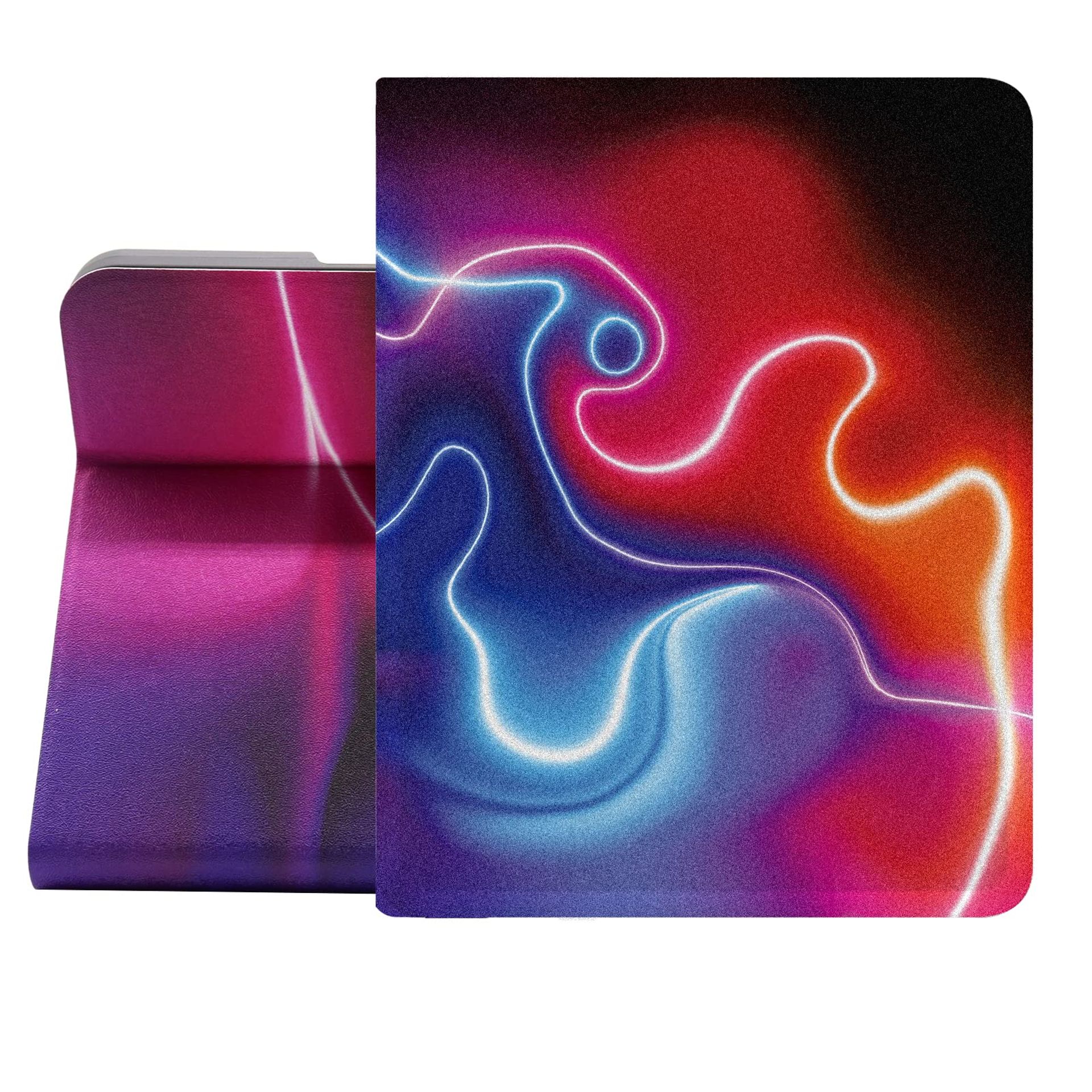 iPad Pro 11-inch Case Folio Premium Leather Cover Holographic Abstract Design Protective Stand - Neon Lines iPad Pro 2/3/4 Generation