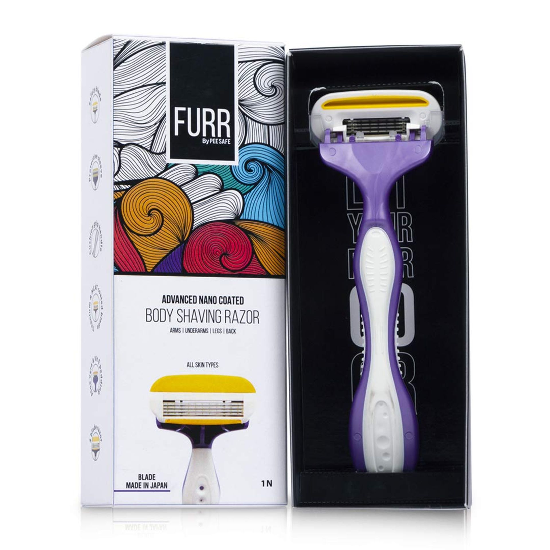 Pee Safe Women's Body Shaving Razor - Painless Hair Removal with Aloe Vera & Vitamin E