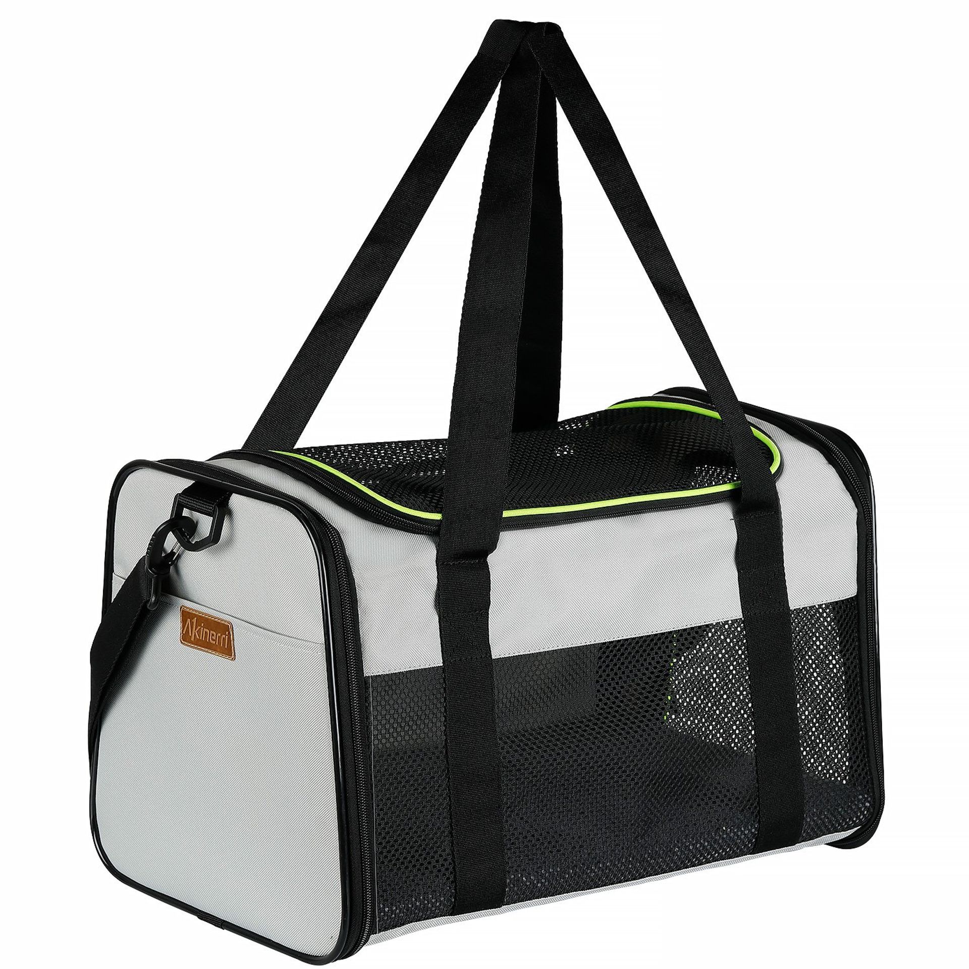 Airline Approved Soft Sided Pet Carrier, Foldable Travel Bag for Cats & Small Dogs with Mesh Ventilation & Shoulder Strap