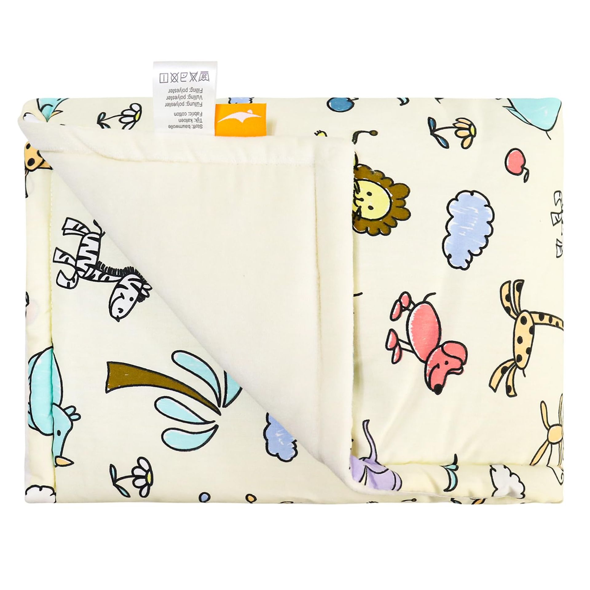 Cosy 100% Cotton Baby Blanket - Soft, Durable & Skin-Friendly, 75x100CM, Yellow