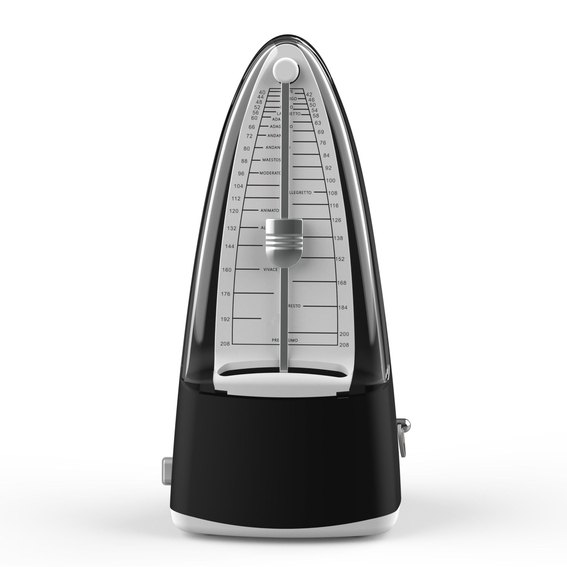 Mechanical Metronome for Piano, Guitar, Ukulele & Other Instruments Compact Design Accurate Beat & Loud Sound - Macaron Black