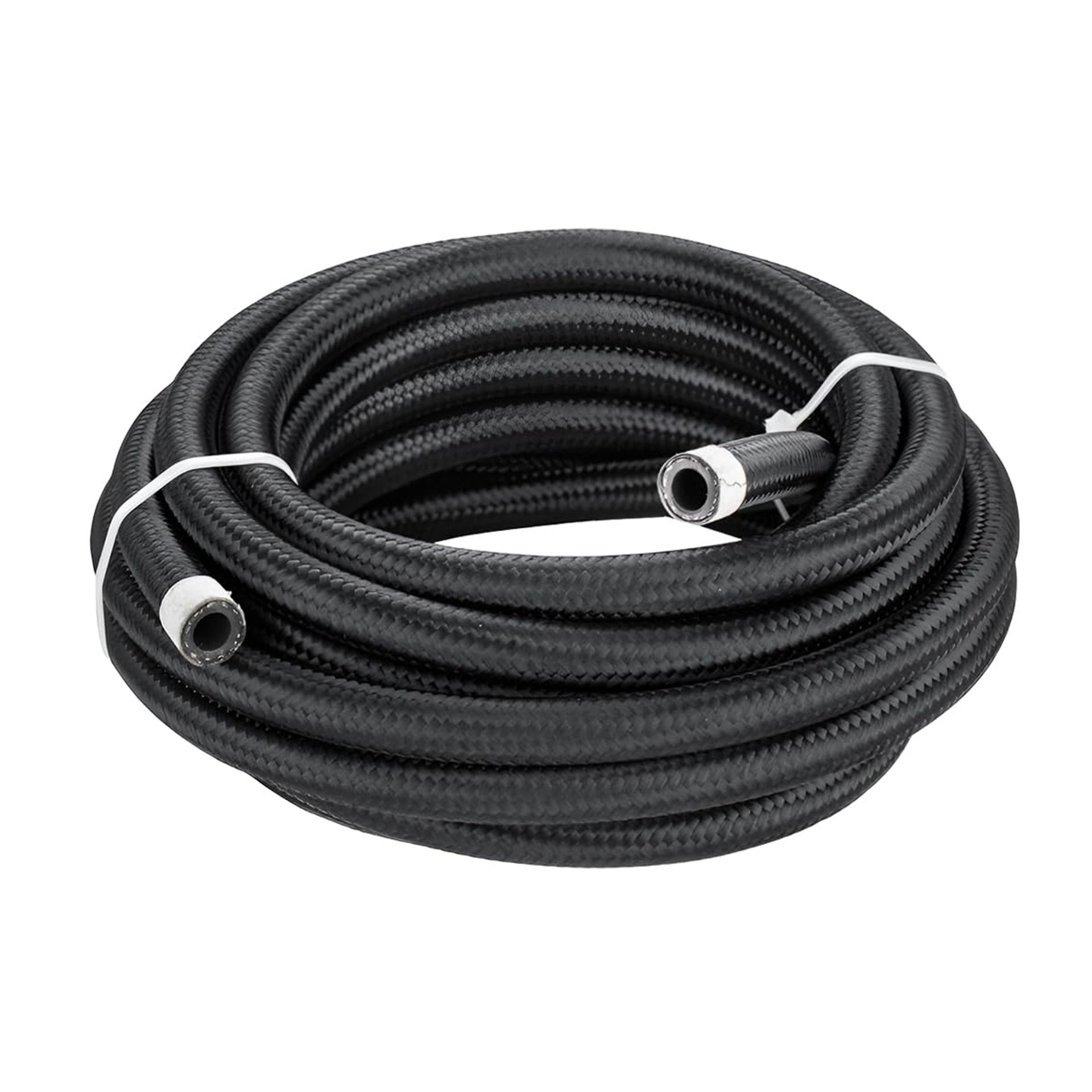 Braided Rubber Fuel Hose with Textile Reinforcement, Oil & Heat Resistant Petrol Line Pipe, 2m Flexible Hose for Cars, Trucks & Tractors