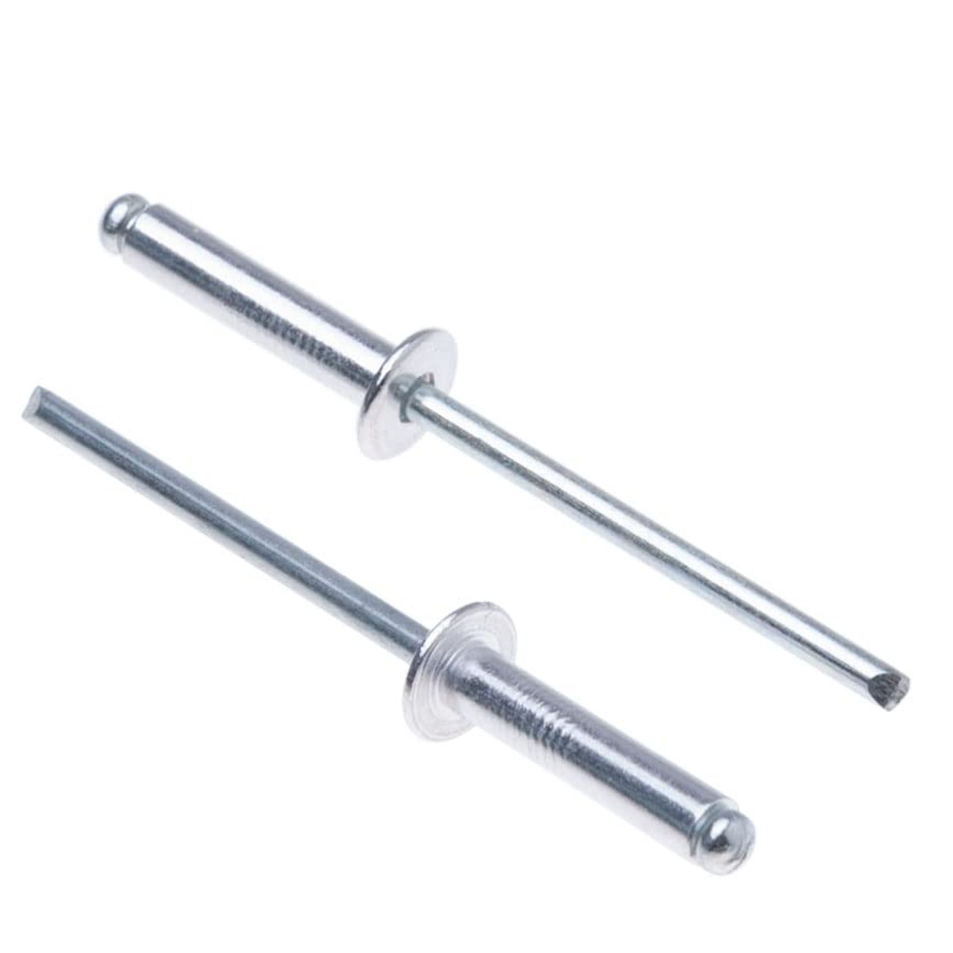 3.2mm x 10mm Alloy Blind Pop Rivets 1000 Pack – Aluminium Body & Steel Mandrel Dome Head Fasteners for Metal, Leather & DIY Repairs