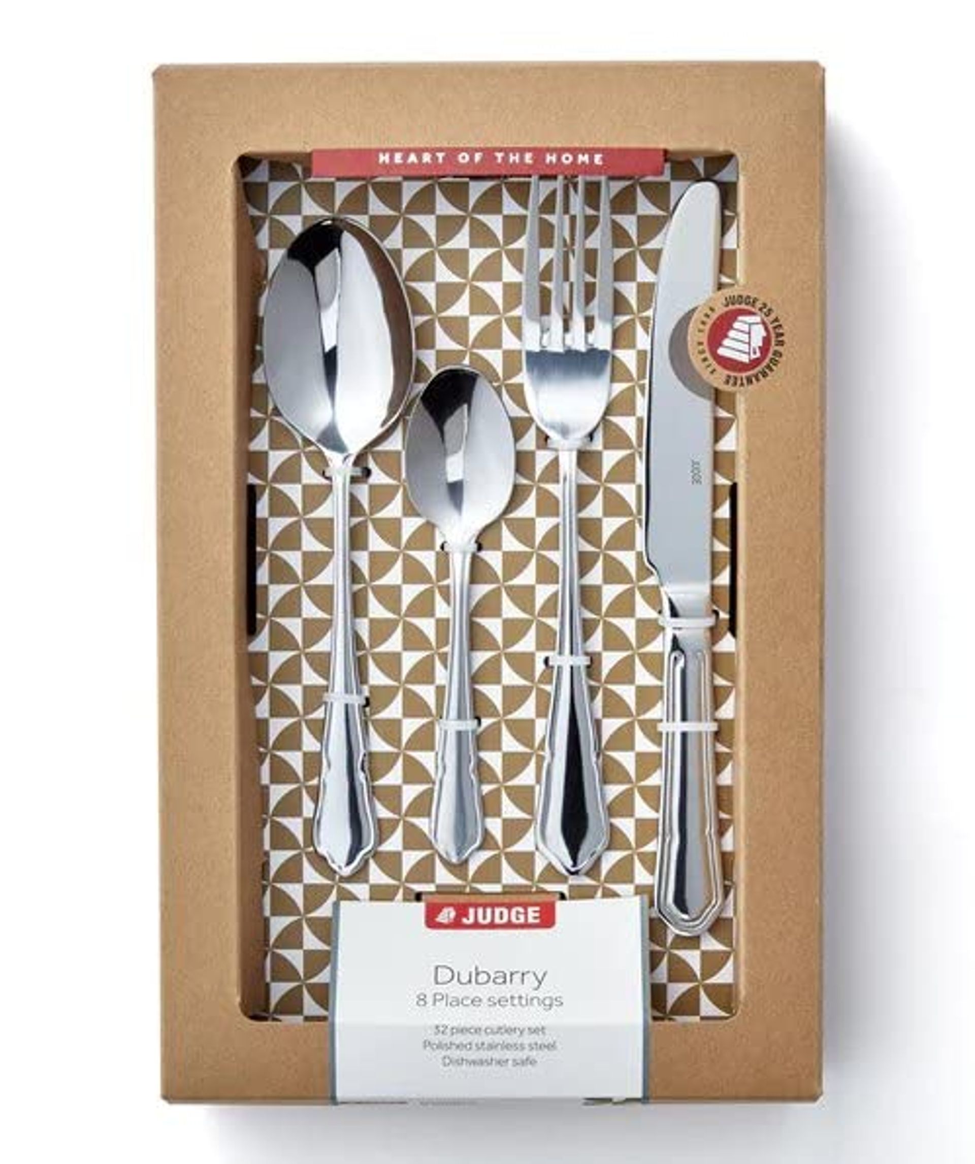 Judge 24 Piece Cutlery Set Dubarry Collection Mirror Polished 18/10 Stainless Steel Dishwasher Safe - Silver 24 Piece - Spring Refresh