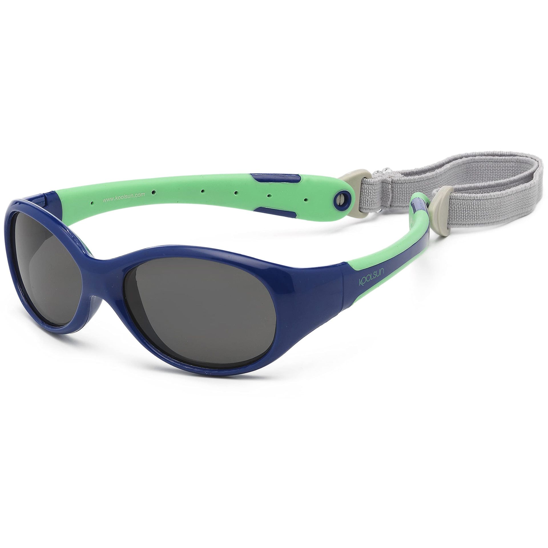 Kids Flexible Sunglasses UV400 Protection Polycarbonate Lenses - Navy Green 0-3 Years