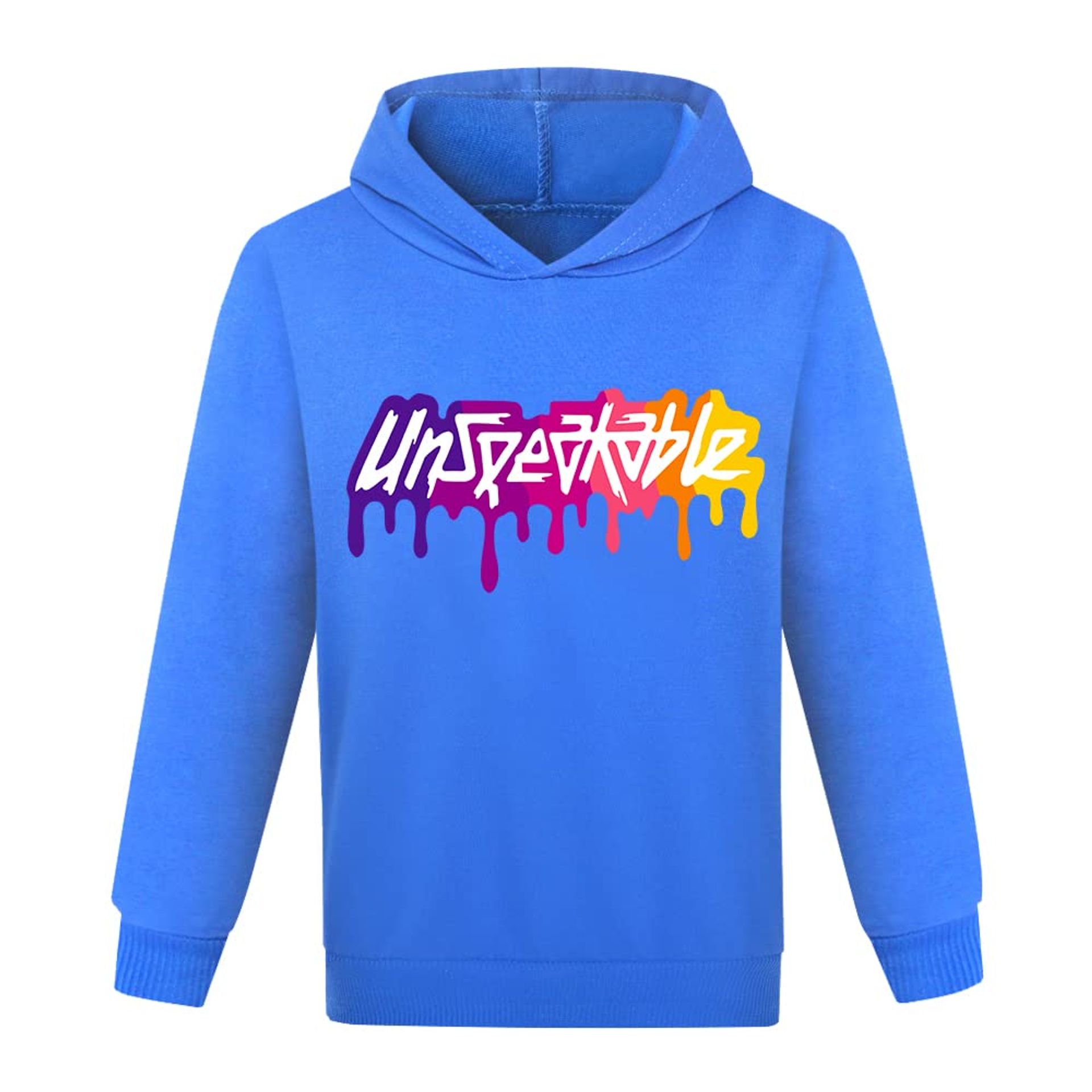 Unisex Kids Anime Hoodie Pullover Sweatshirt Comfortable Jumper Top - Blue 4-5 Years