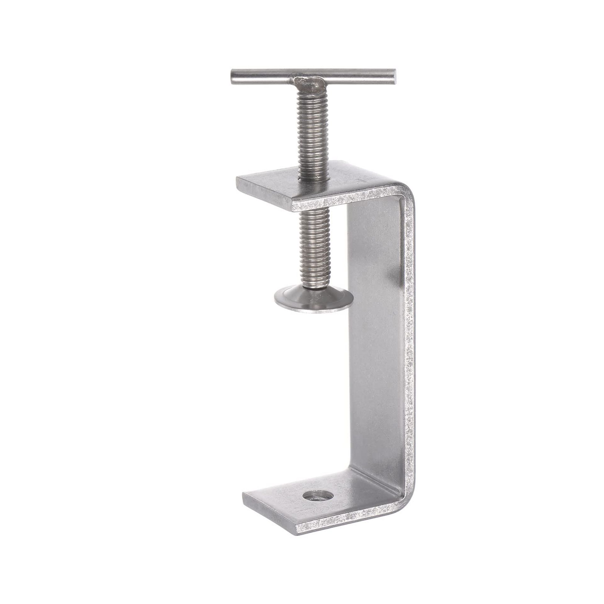Stainless Steel C-Clamp 98mm Jaw with T-Bar Handle for Woodwork & Welding