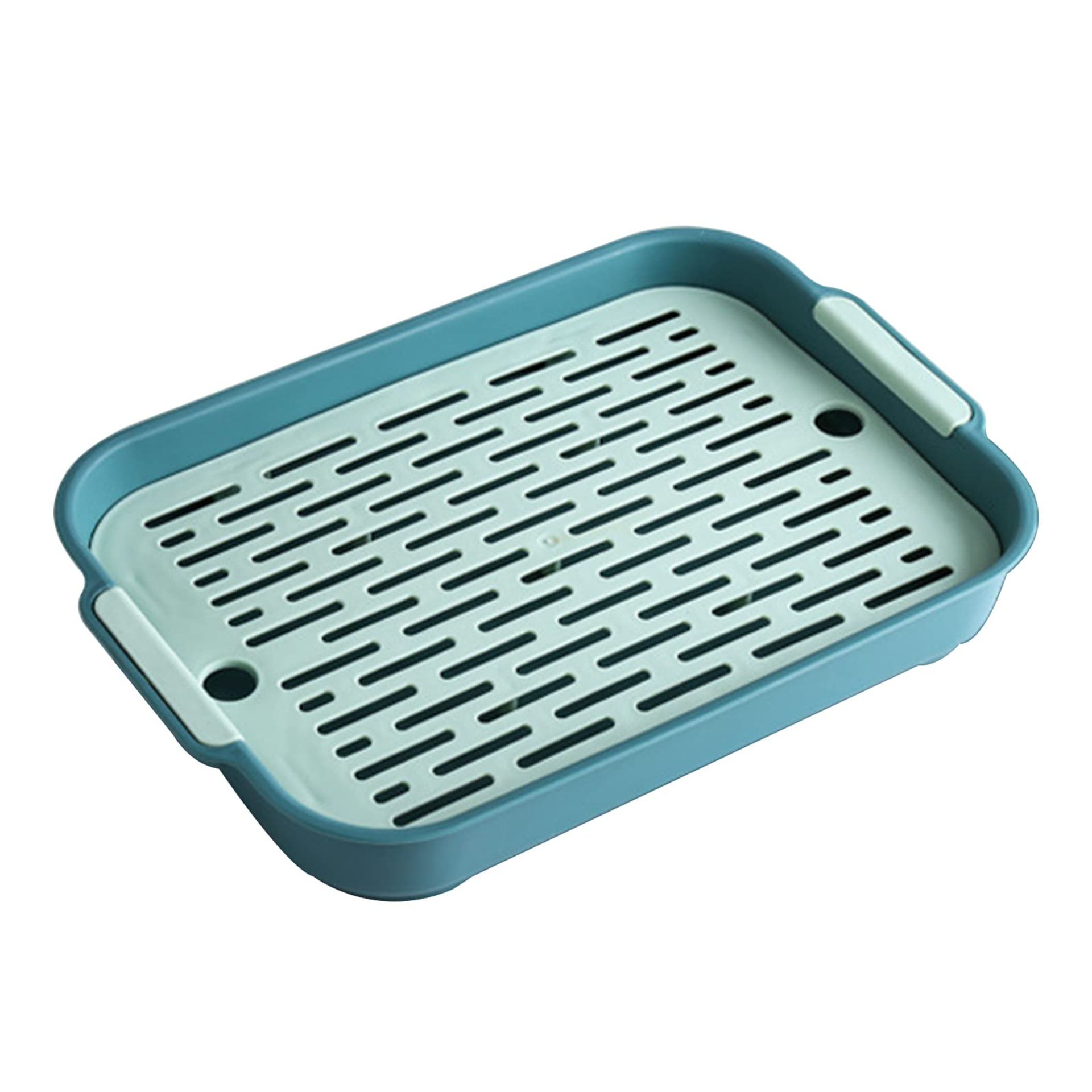 Small Animal Litter Box Potty Trainer Toilet for Rabbit or Guinea Pig Cage Corner Design - Green Large
