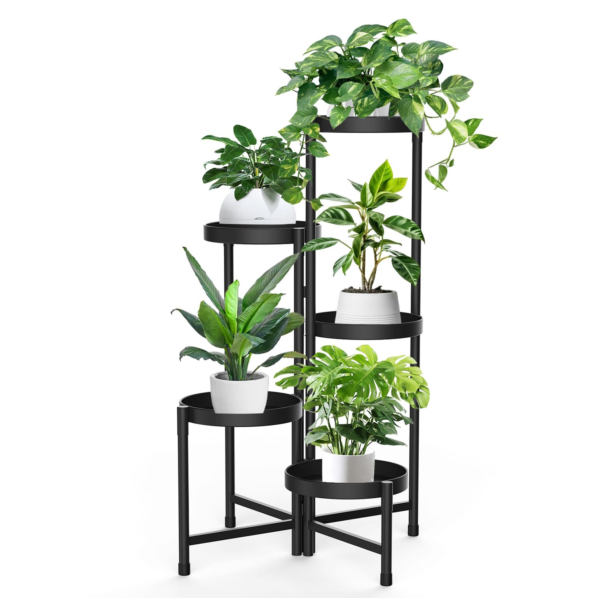 JC-Houser 6 Tier Plant Stand Indoor Tall, Metal Corner Plant