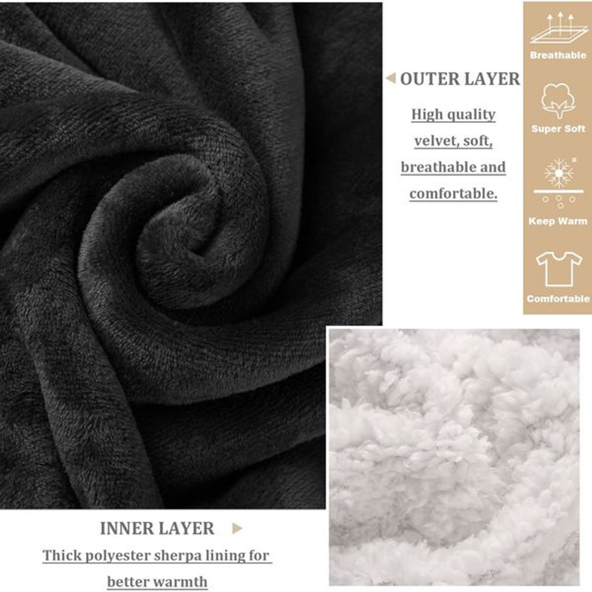 Cozystar Draagbare deken met capuchon met gigantische zak Extra zachte sherpa fleece Warm & Gezellig Oversized Cadeaus voor Mannen Vrouwen, Grijs, one size