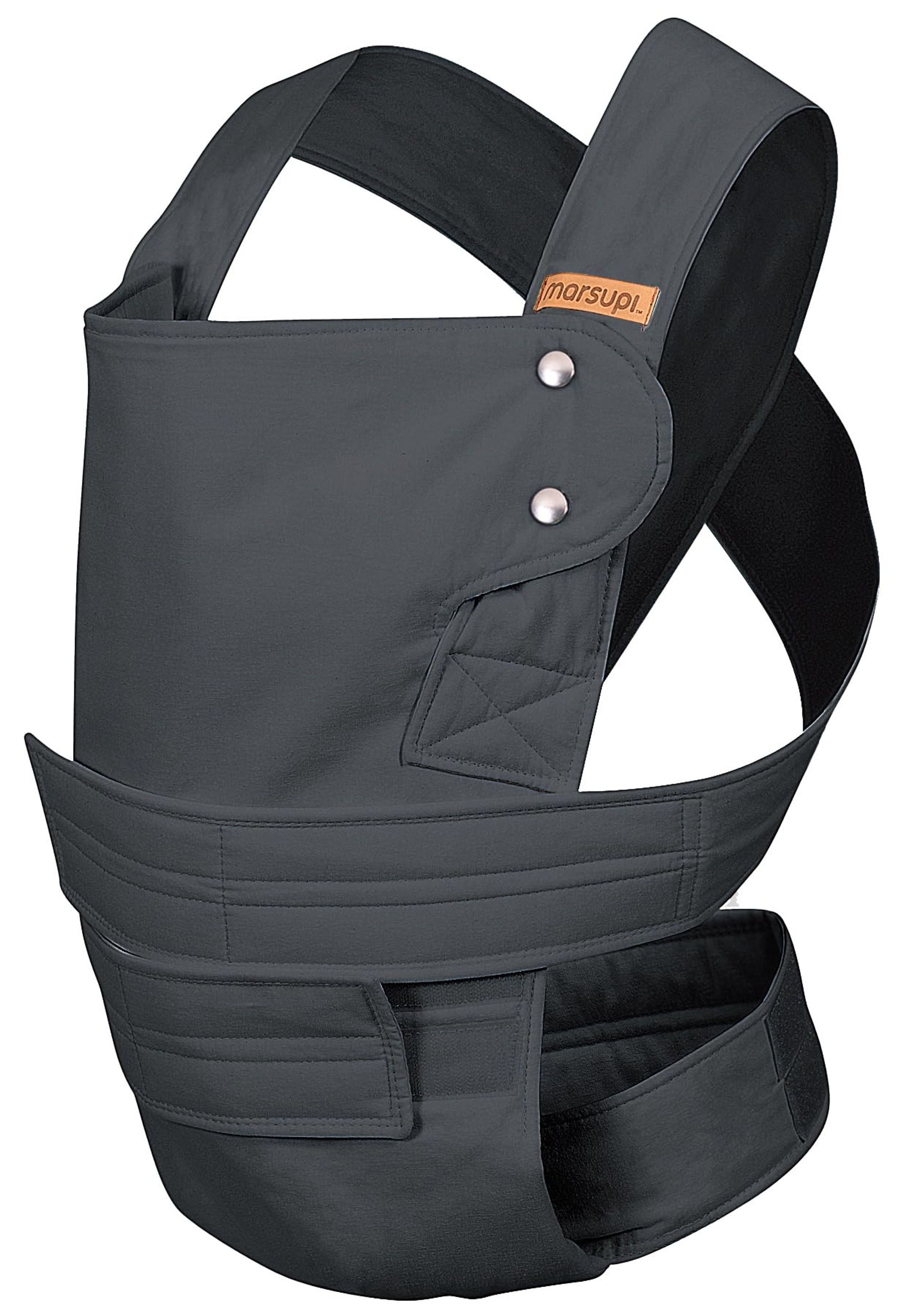 Baby Carrier for Newborns Lightweight Compact Design with Hook & Loop Fasteners from Birth up to 15kg - Grey XXL