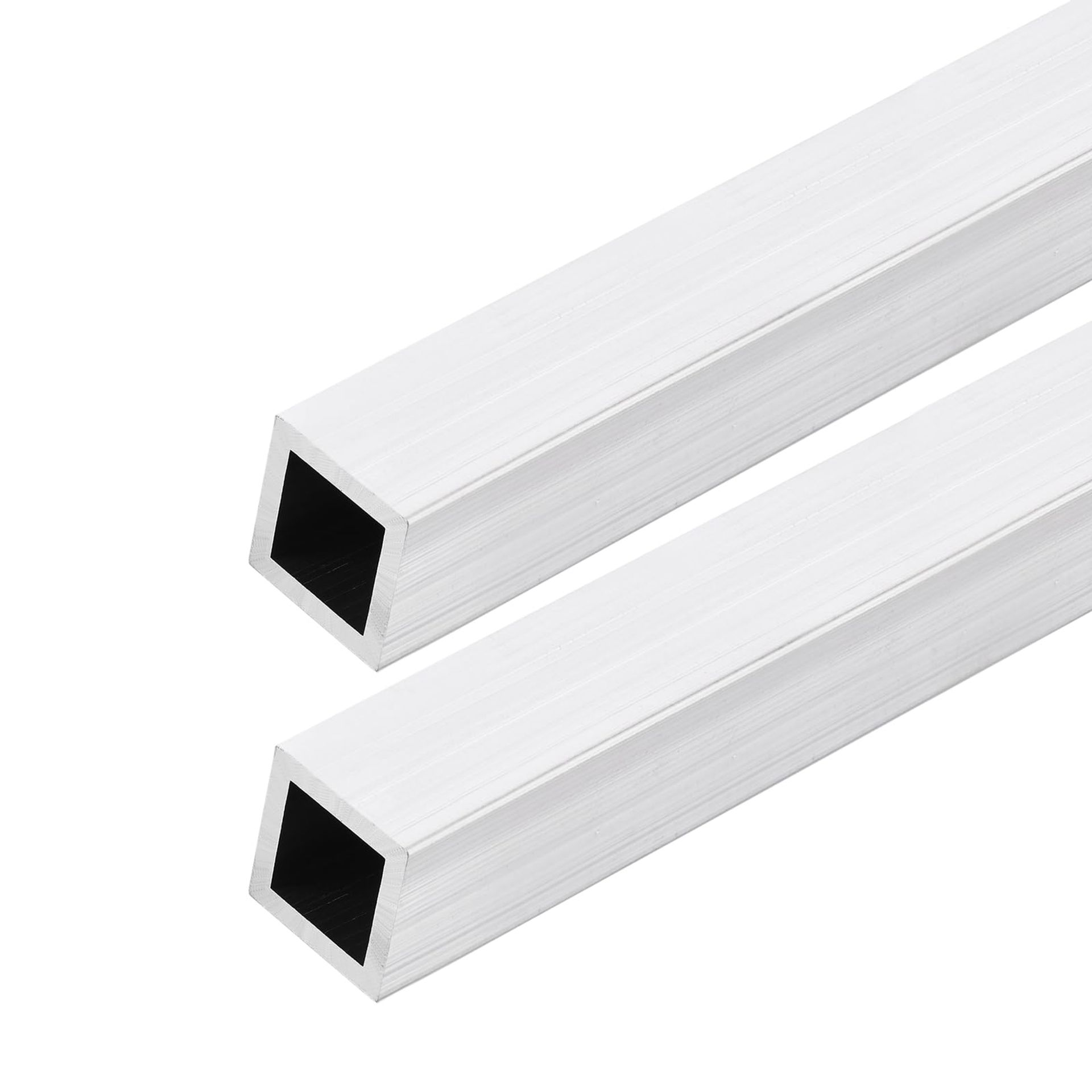 Aluminium Square Tube 6061 Alloy 25mm x 25mm x 3.2mm Metal Tubing 610mm Length for DIY, Construction & Machinery - Silver 25x25x3.2x610mm