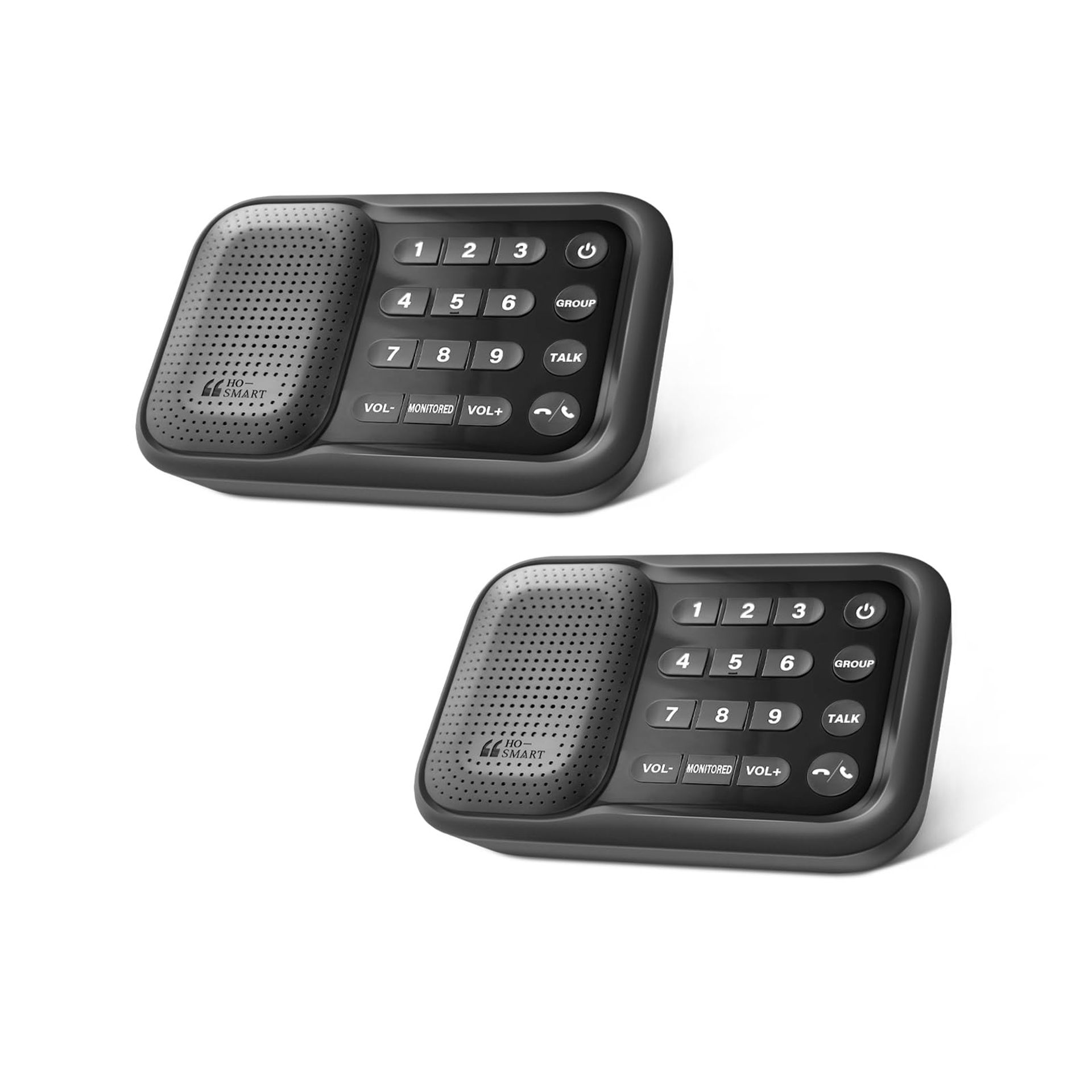 Wireless Intercom System Full Duplex 1500ft Range Battery/Plug-in 2024 Upgrade - 2 Stations