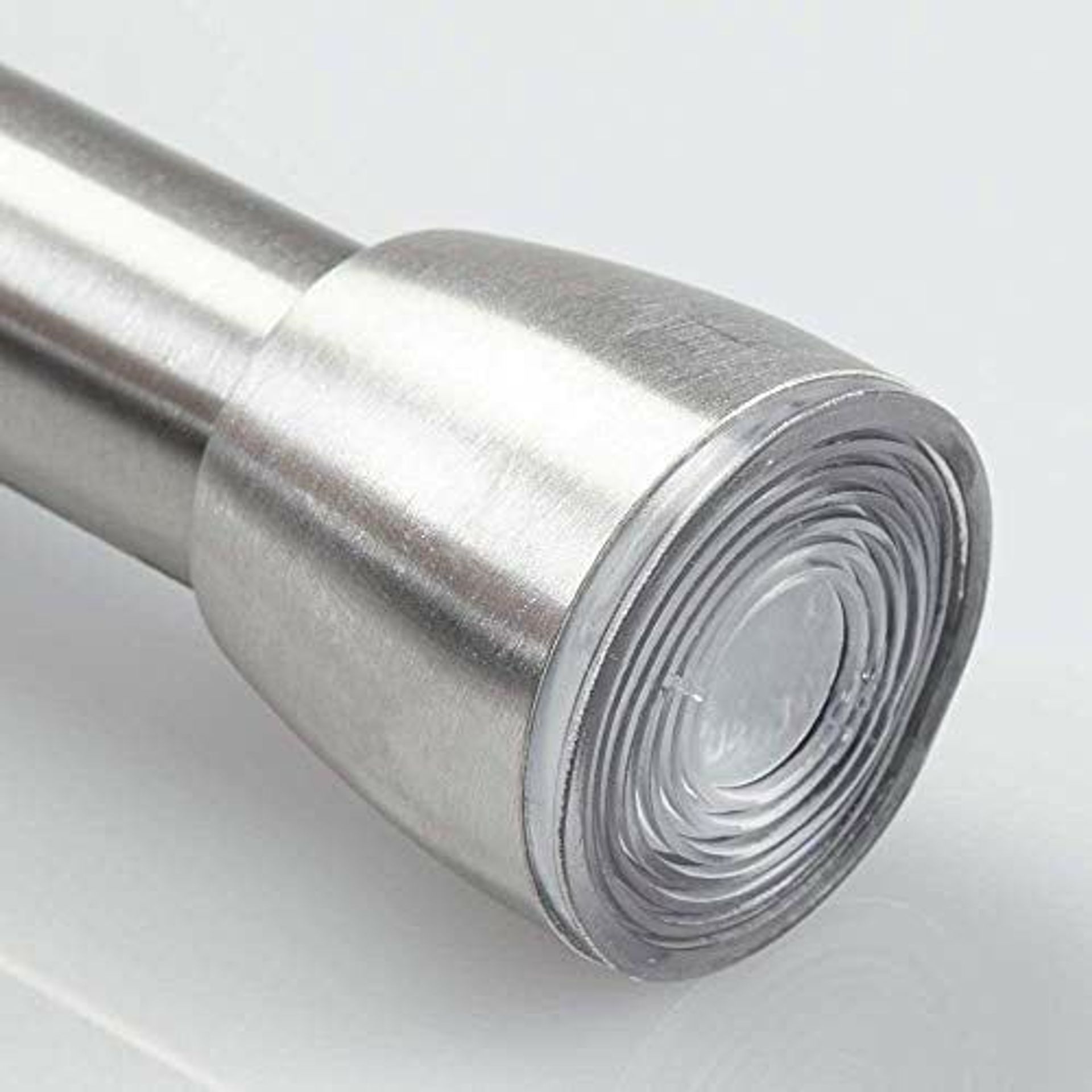 IDesign 78570 Shower Curtain Rail, Short Stainless Steel Tension Rod With