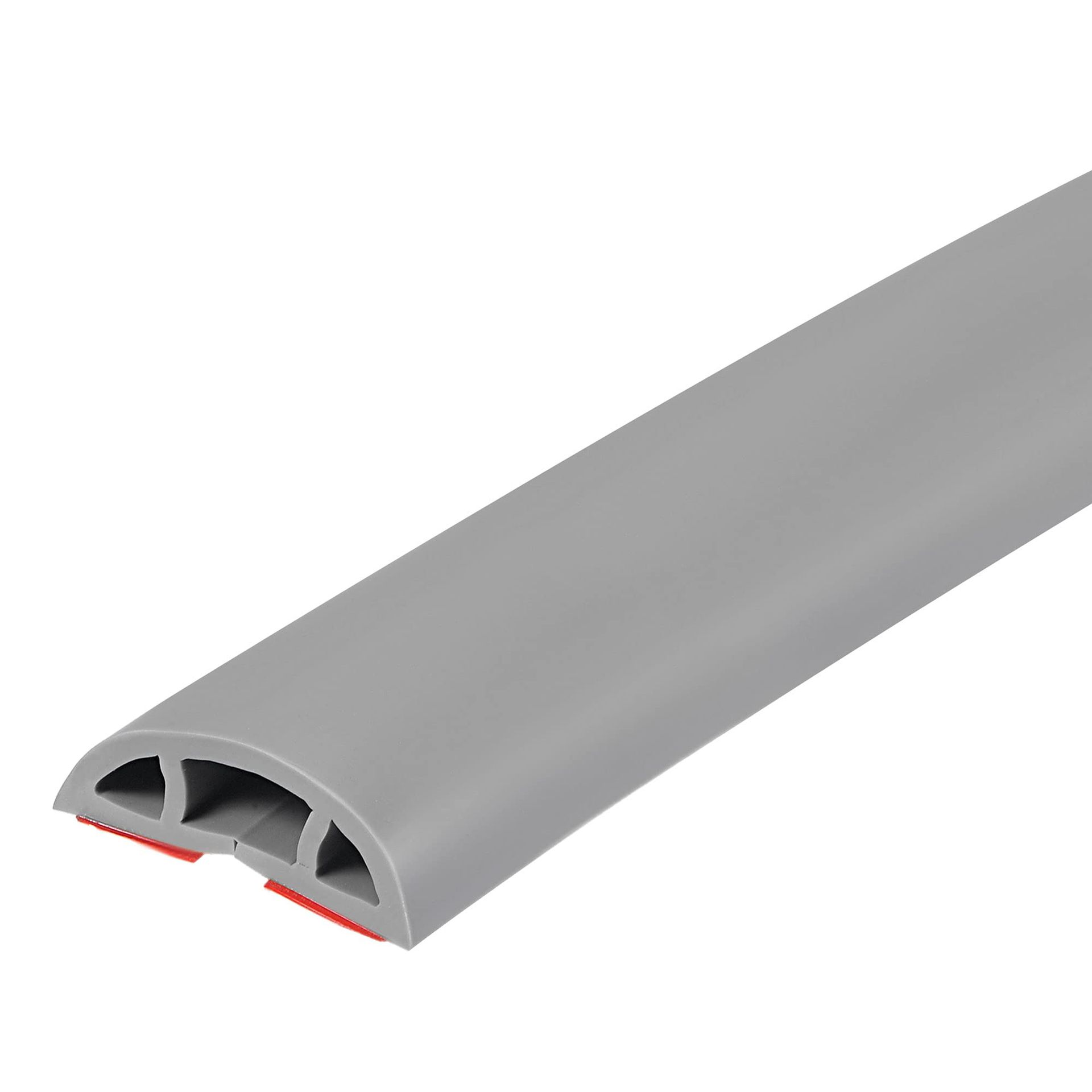 sourcing map Floor Cord Cover Cable Protector 0.4" W x 0.24" H 10ft Grey Cable Management for Home Office